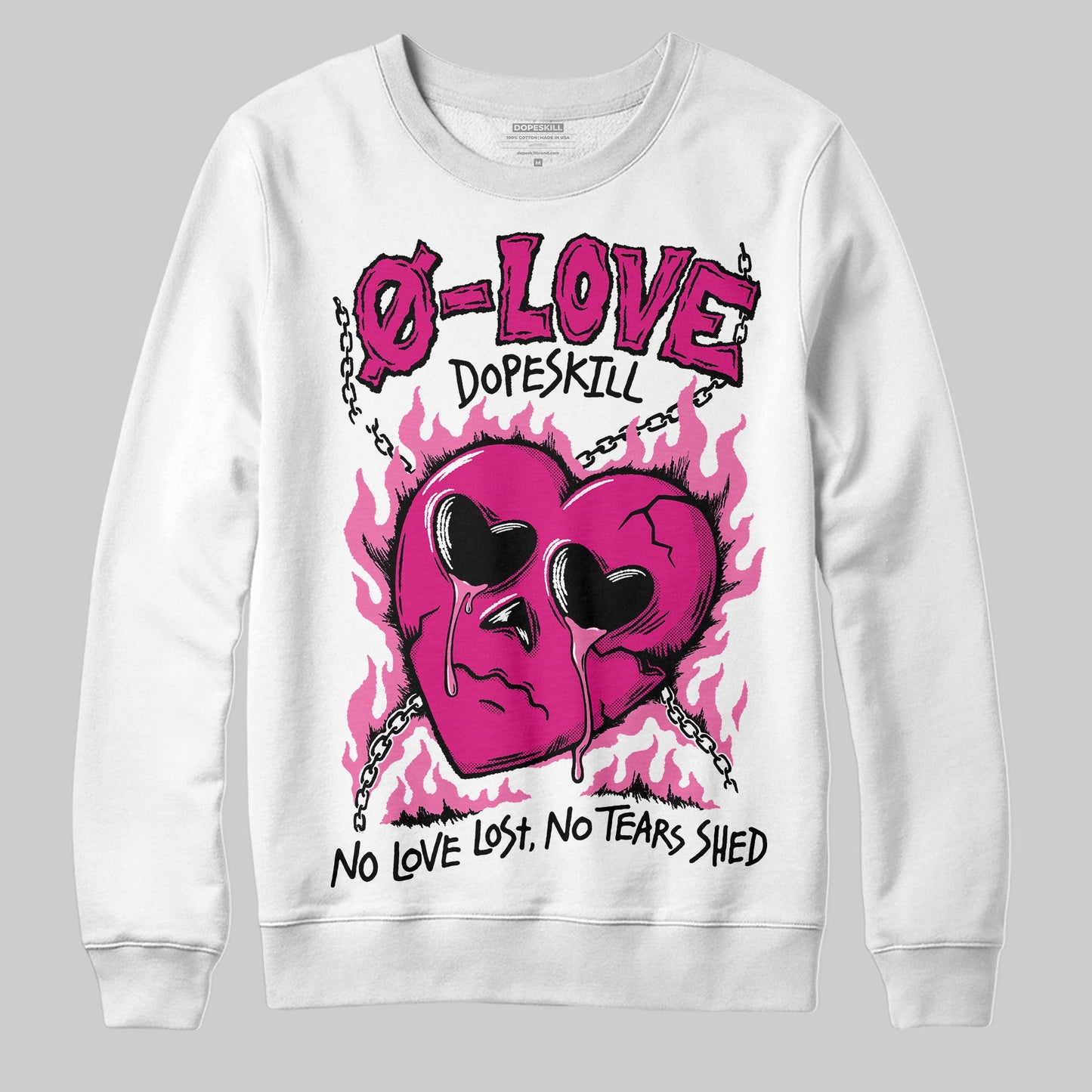 Rick RO Pink Leather Sneakers DopeSkill Sweatshirt Crying Heart Graphic