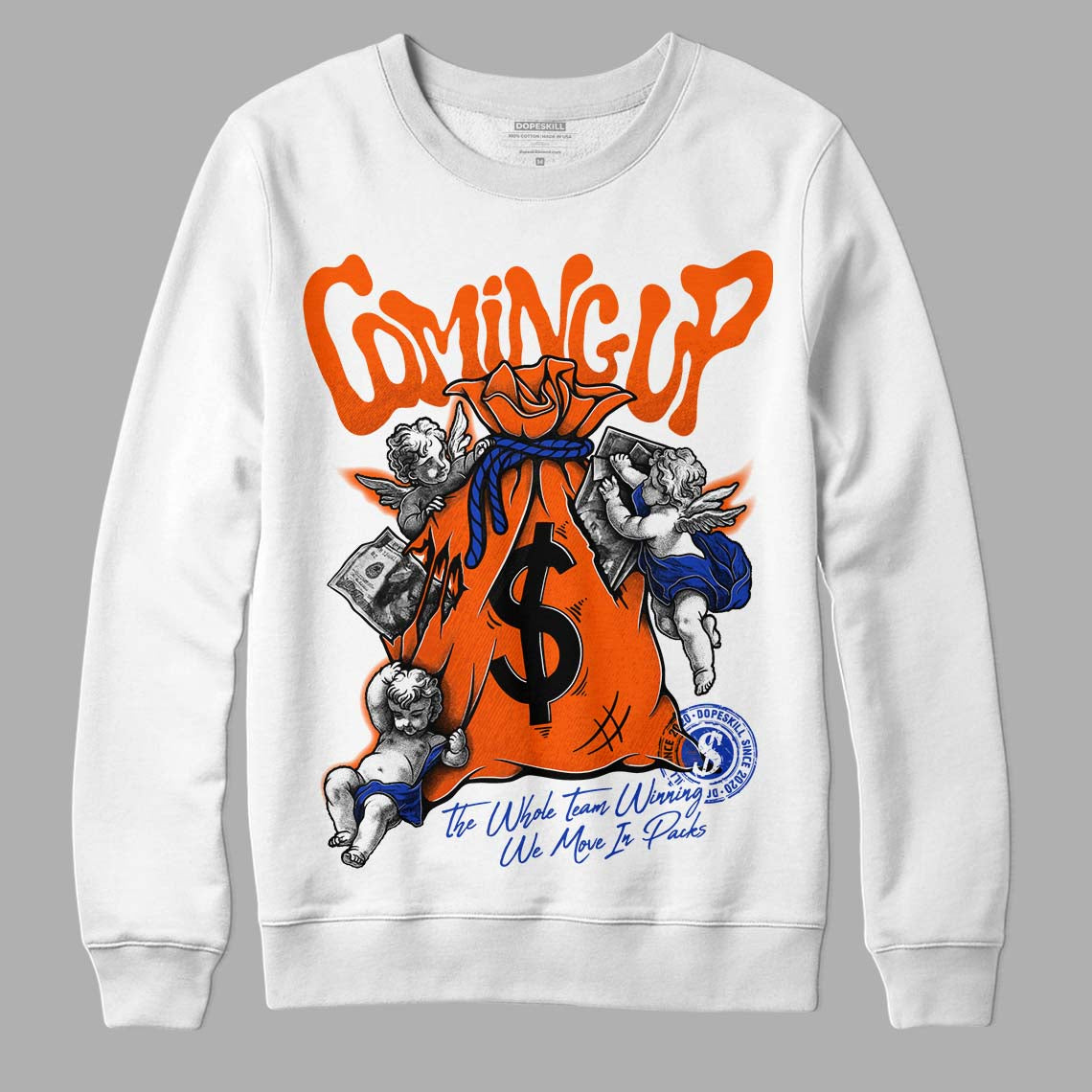 Dunk Low Futura Orange Blaze DopeSkill Sweatshirt Money Bag Coming Up Graphic