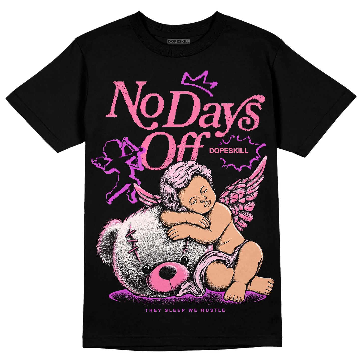 Dunk Low Pink Foam DopeSkill T-Shirt New No Days Off Graphic