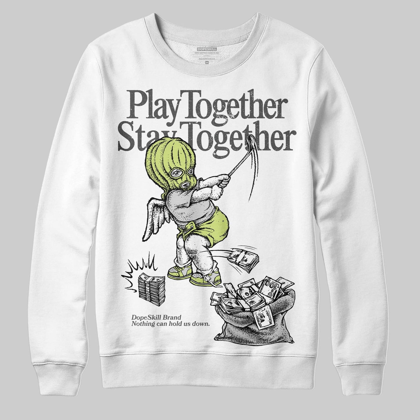 Light Lemon Twist 4s DopeSkill Sweatshirt Play together, Stay together Graphic