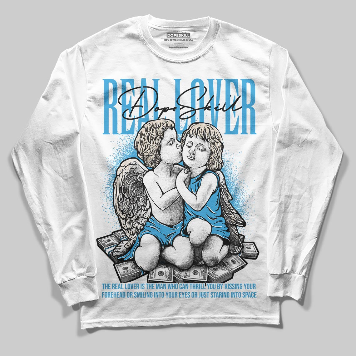 UNC Reimagined 1s DopeSkill Long Sleeve T-Shirt Real Lover Graphic