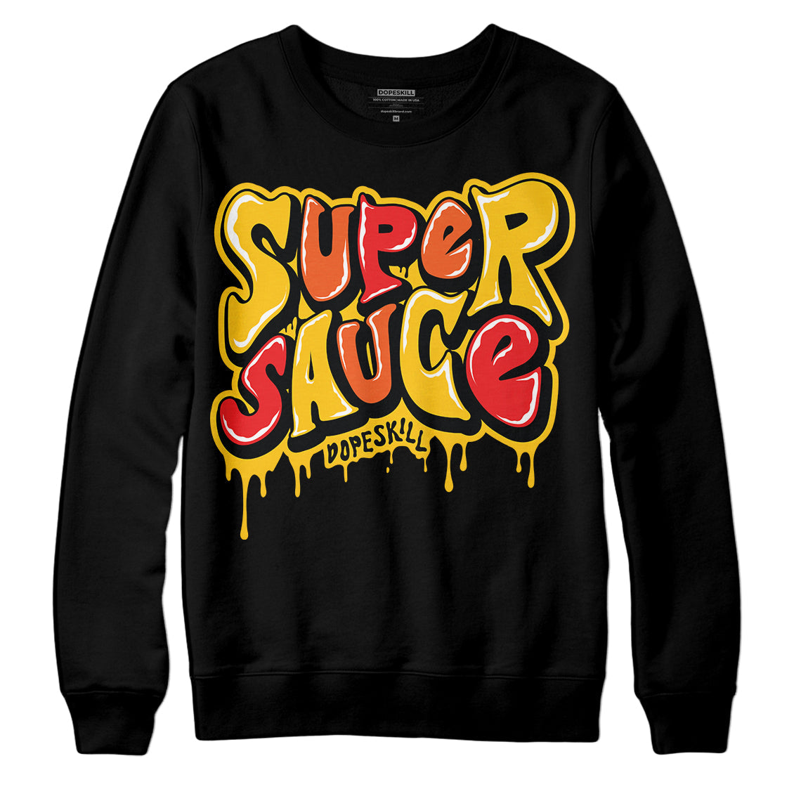 Yellow Collection DopeSkill Sweatshirt Super Sauce Graphic