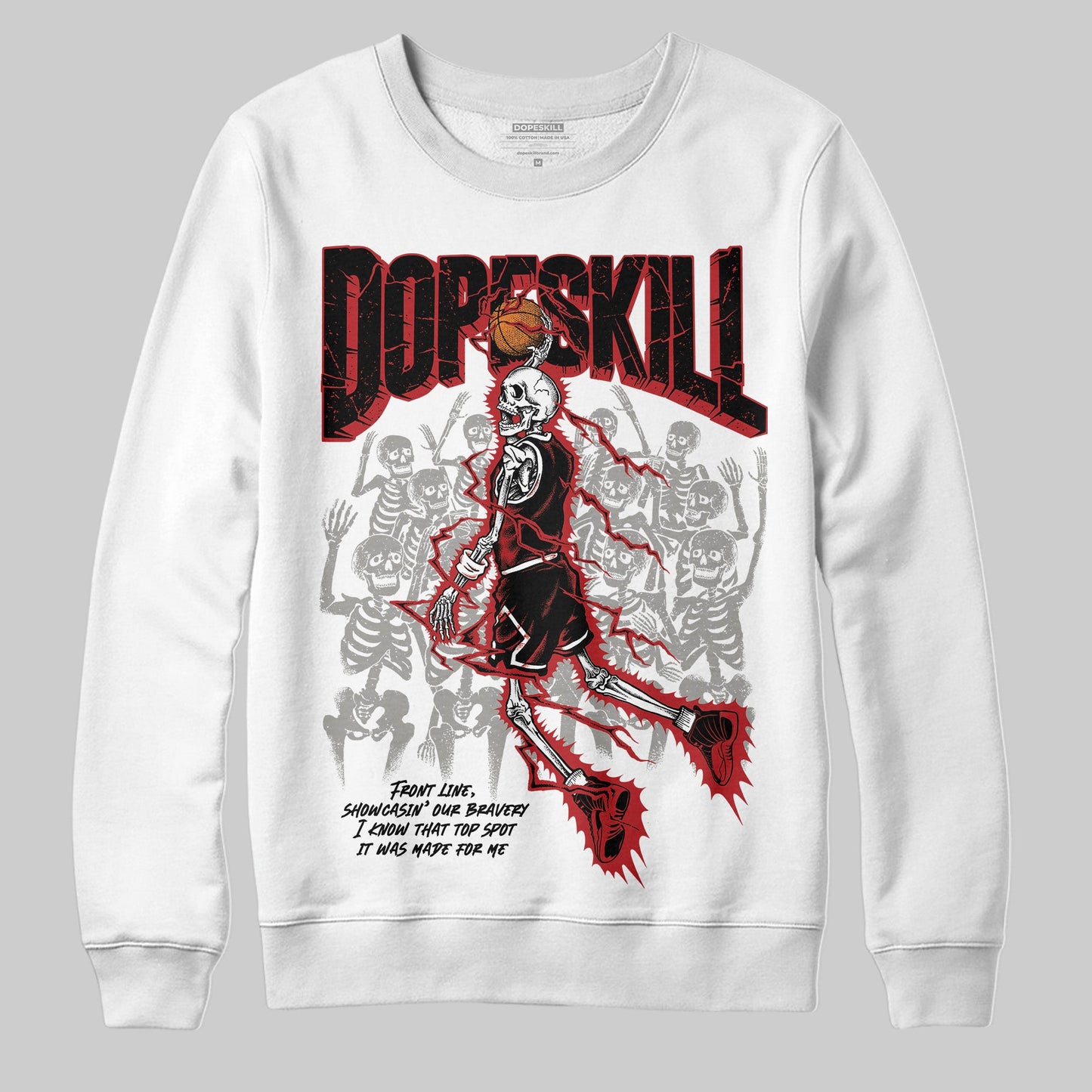Flu Game 12s DopeSkill Sweatshirt Thunder Dunk Graphic