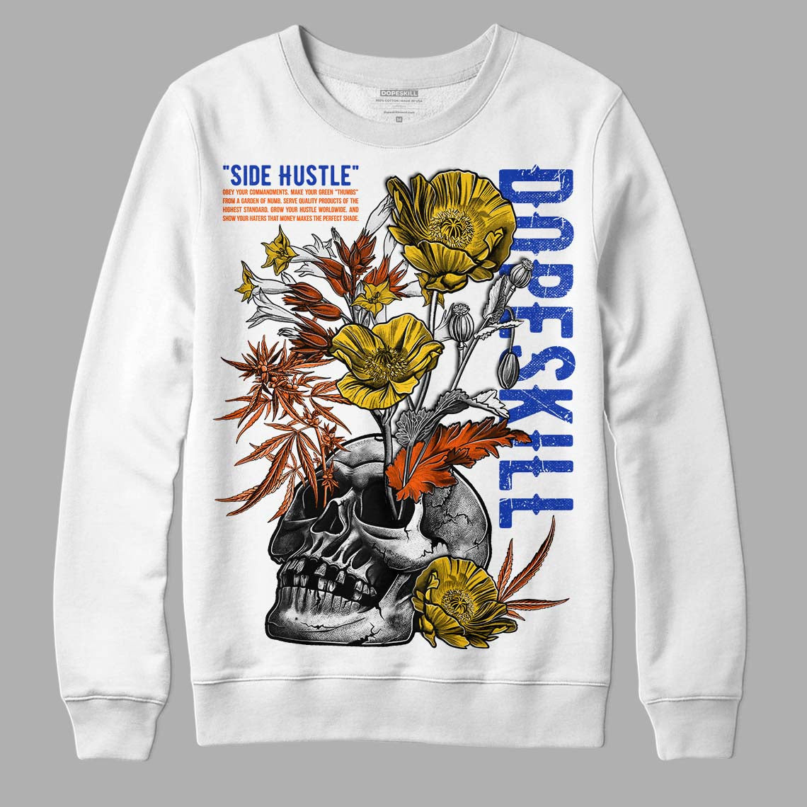 Dunk Low Futura Orange Blaze DopeSkill Sweatshirt Side Hustle Graphic