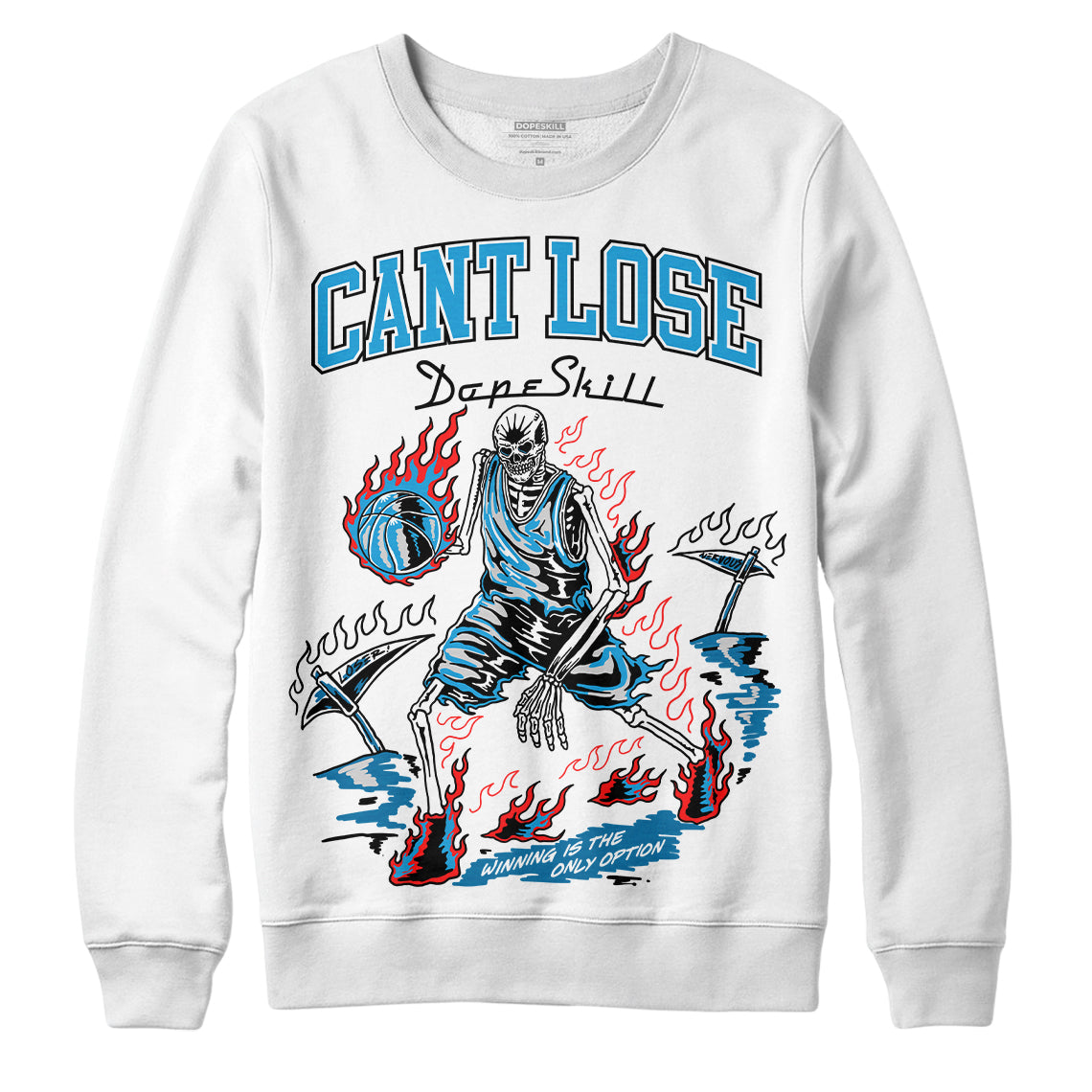 Military Blue 4s DopeSkill Sweatshirt Cant Lose Graphic