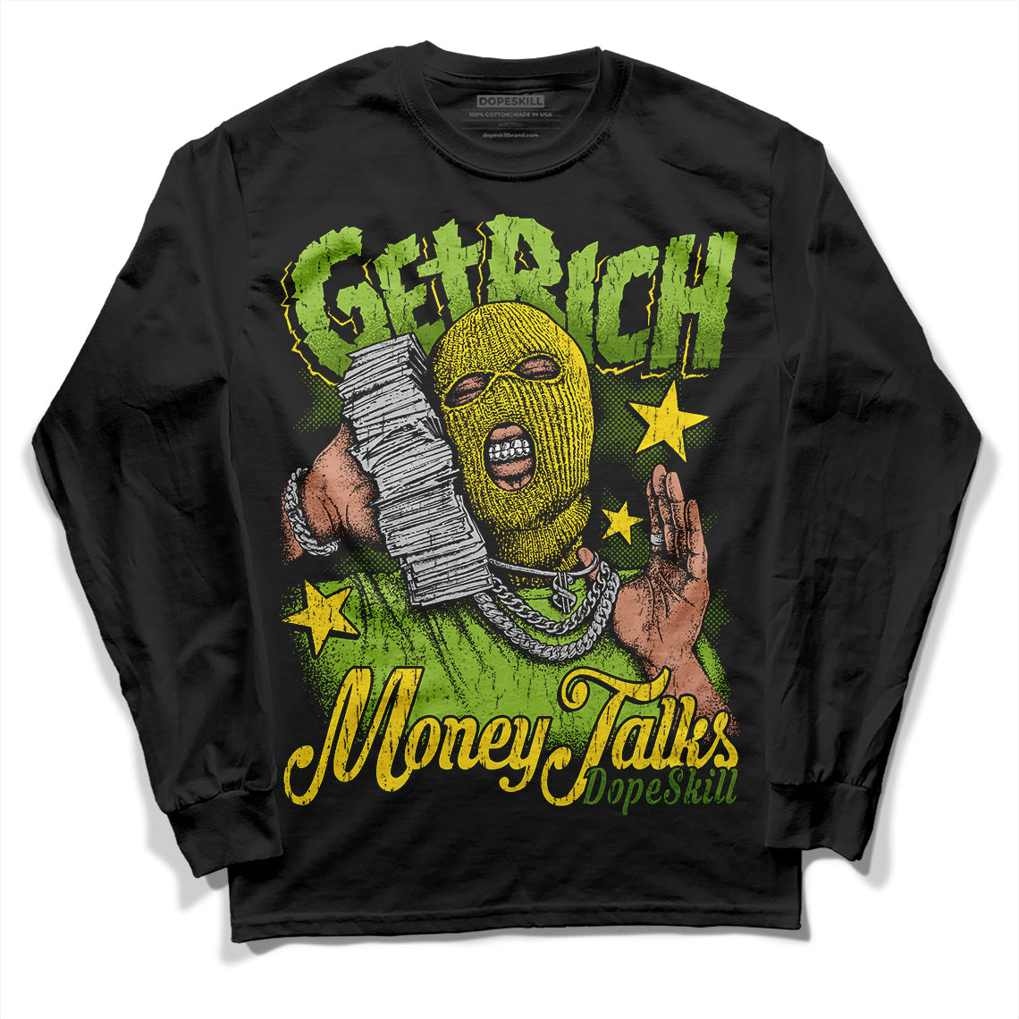 Dunk Low 'Chlorophyll' DopeSkill Long Sleeve T-Shirt Get Rich Graphic