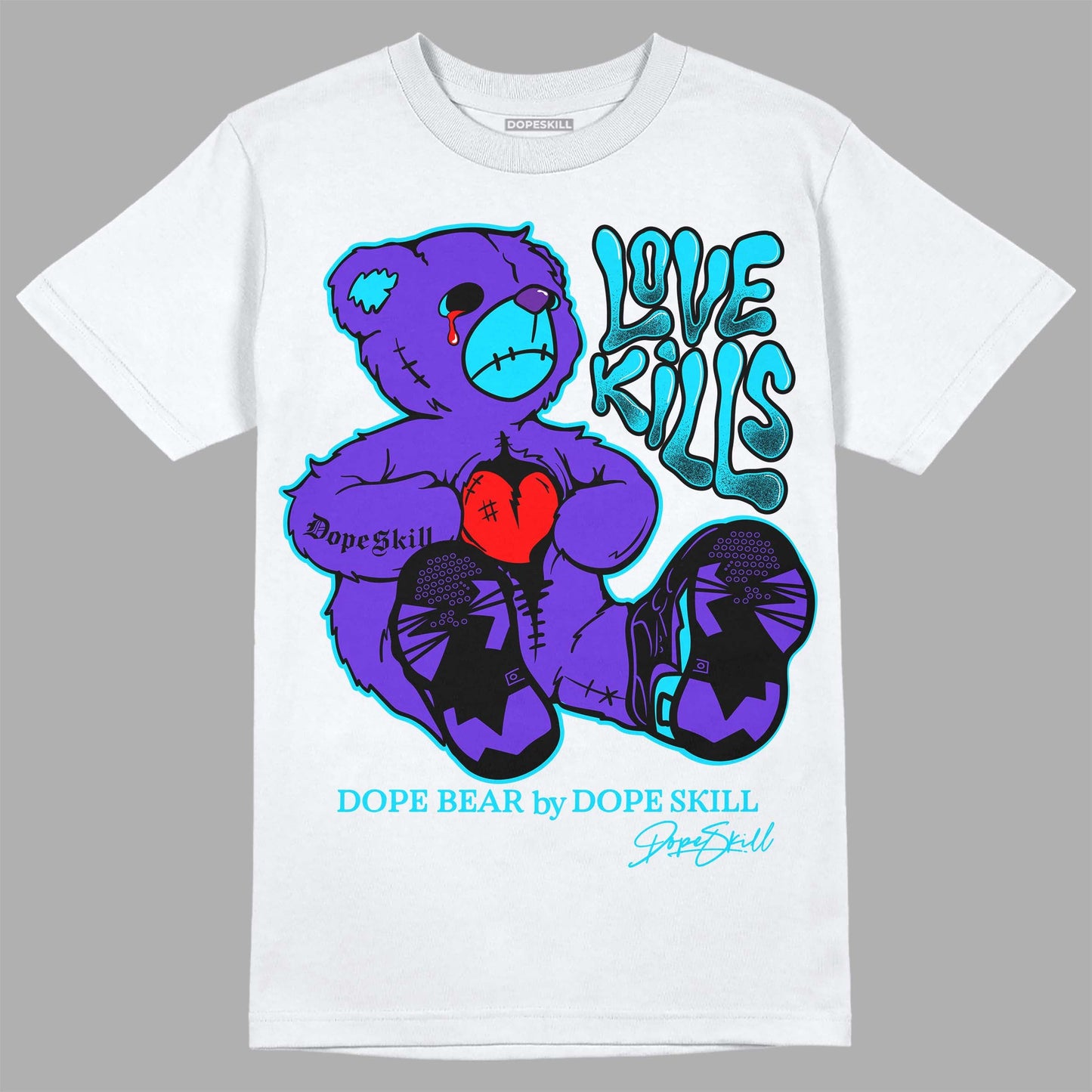 Aqua 6s DopeSkill T-Shirt Love Kills Graphic