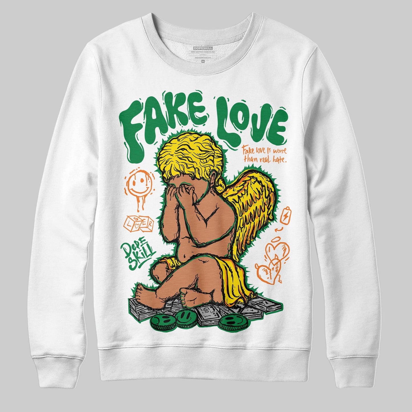 Dunk Reverse Brazil DopeSkill Sweatshirt False Love Graphic