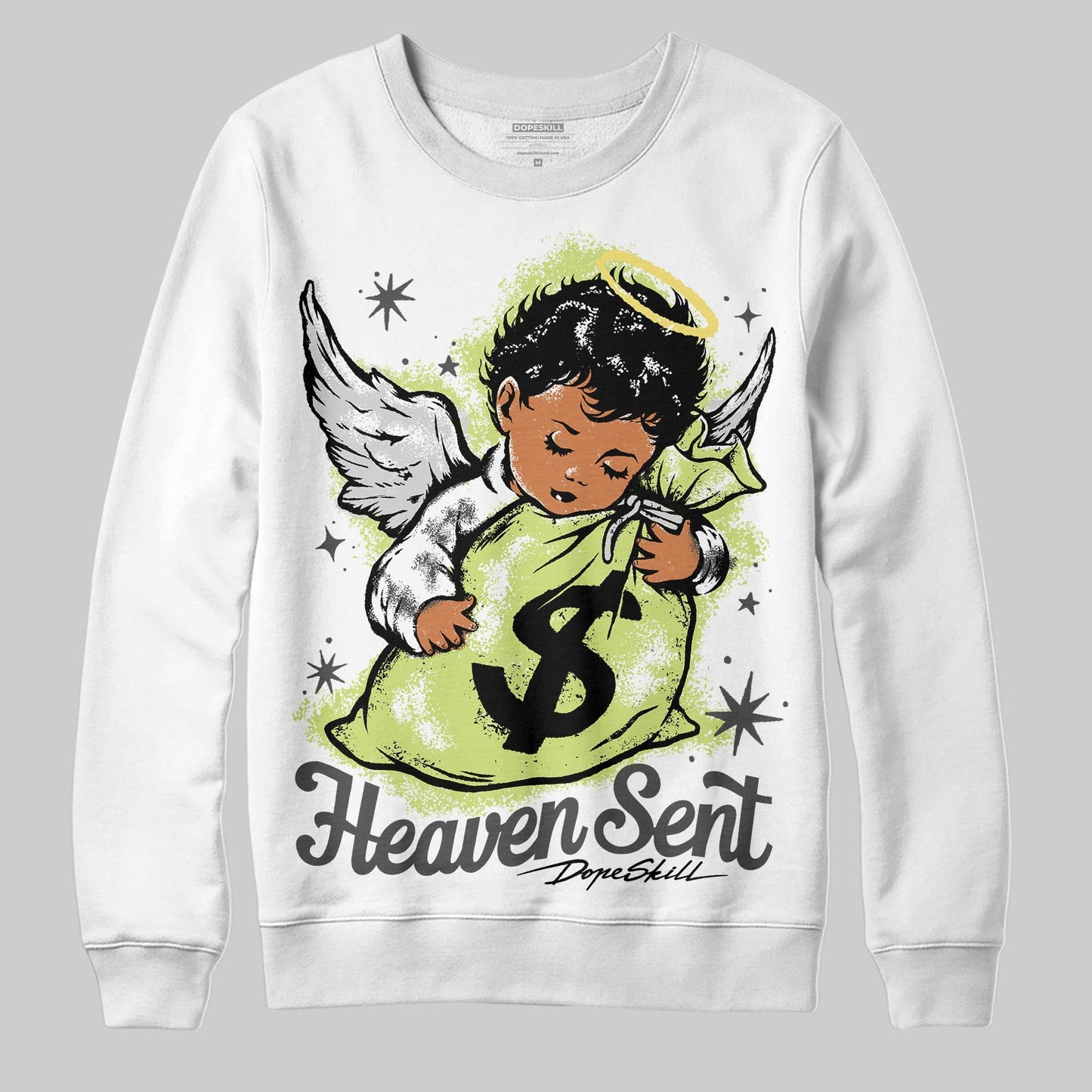 Light Lemon Twist 4s DopeSkill Sweatshirt Heaven Sent Graphic