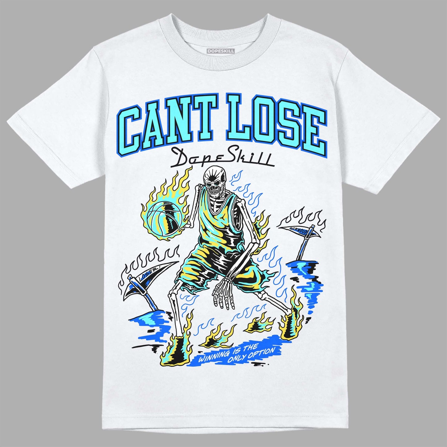 Aqua 5s DopeSkill T-Shirt Cant Lose Graphic