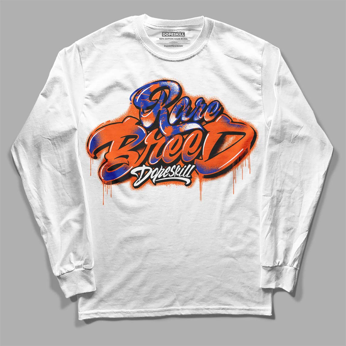 Dunk Low Futura Orange Blaze DopeSkill Long Sleeve T-Shirt Rare Breed Type Graphic