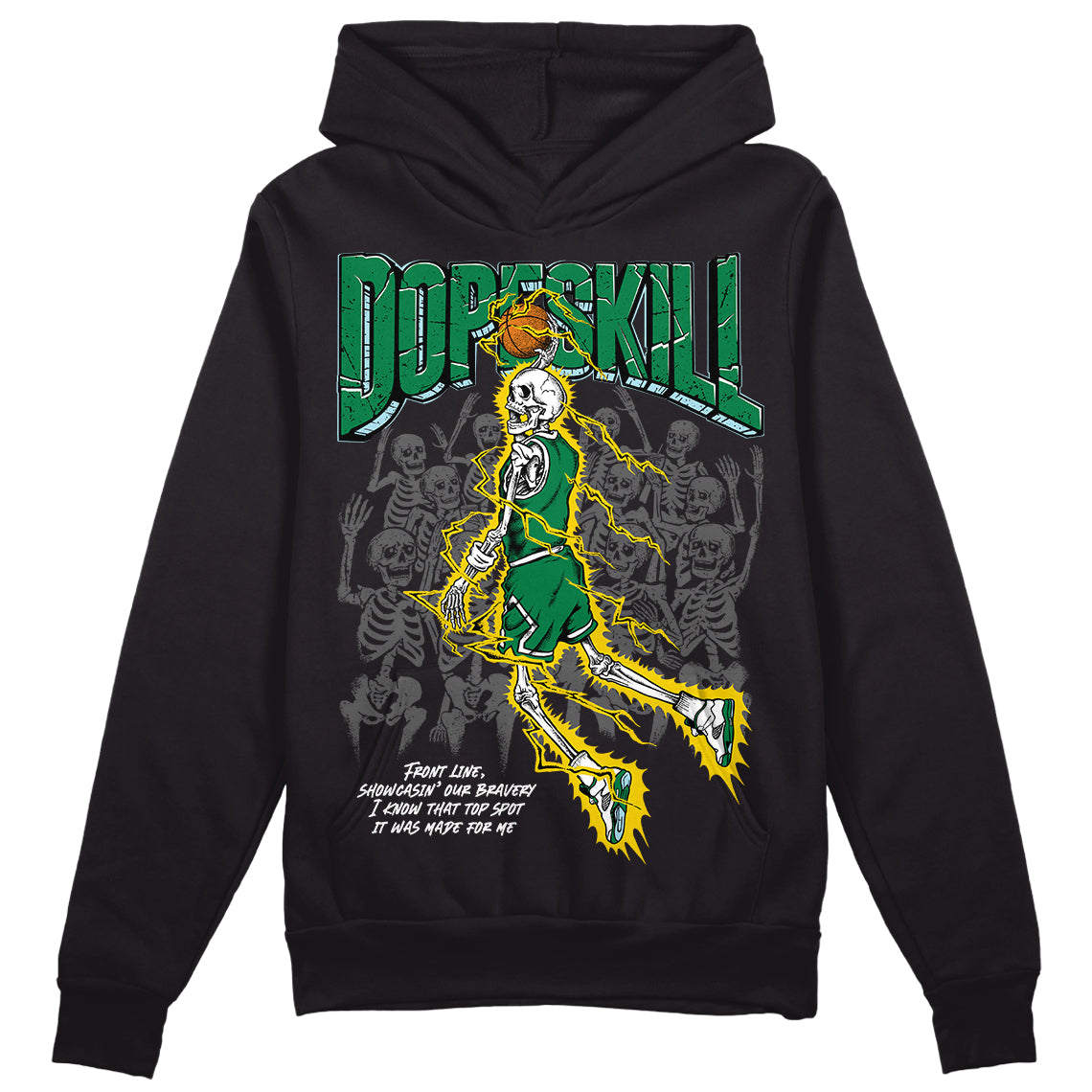 Lucky Green 5s DopeSkill Hoodie Sweatshirt Thunder Dunk Graphic