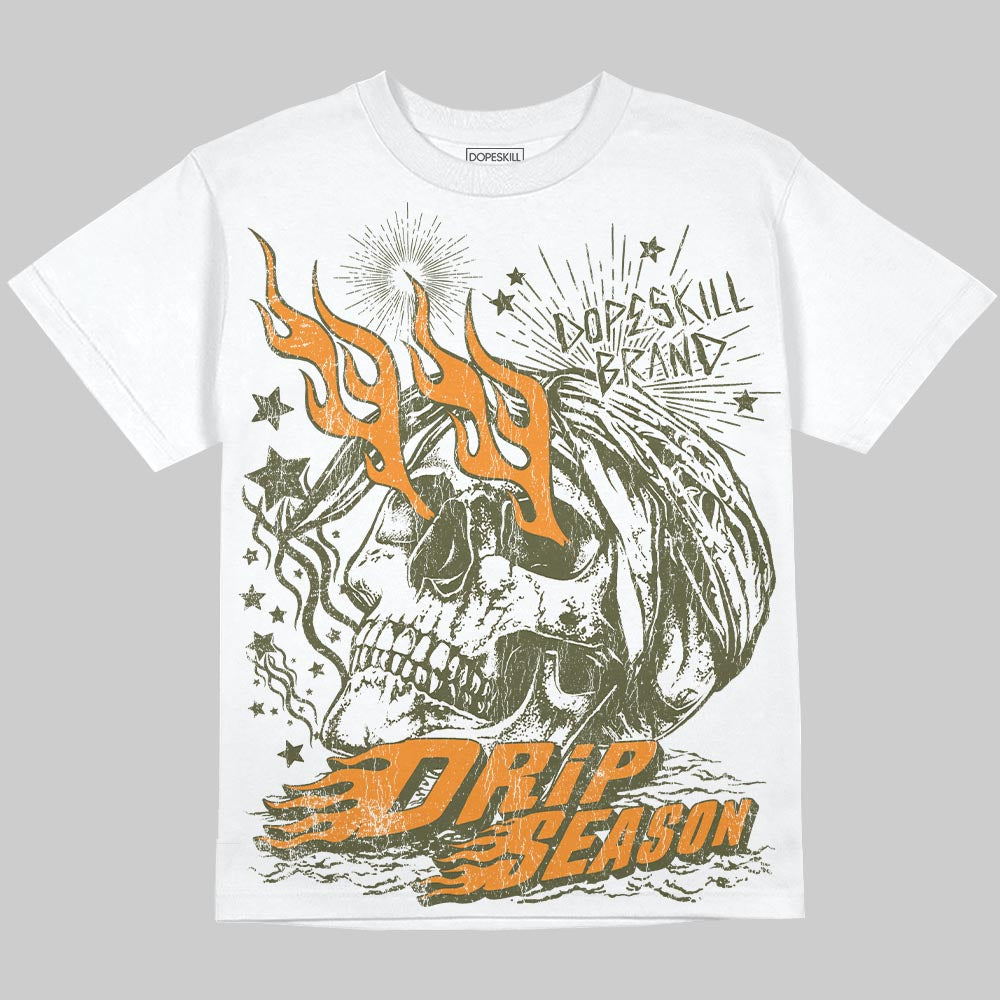 Olive 5s DopeSkill Oversize Print T-Shirt Drip Season Graphic