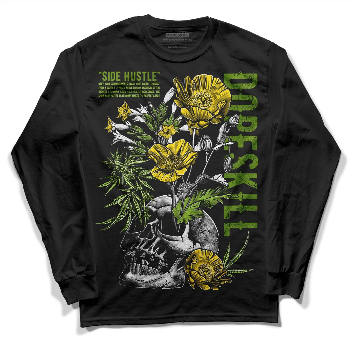 Dunk Low 'Chlorophyll' DopeSkill Long Sleeve T-Shirt Side Hustle Graphic