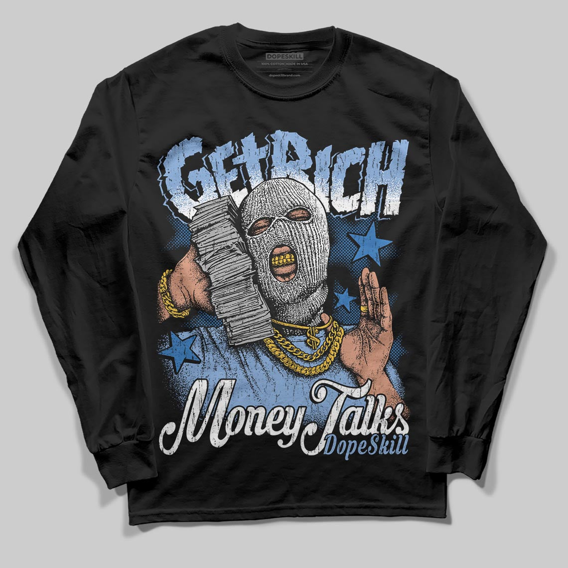 Forget Me Not 4s DopeSkill Long Sleeve T-Shirt Get Rich Graphic