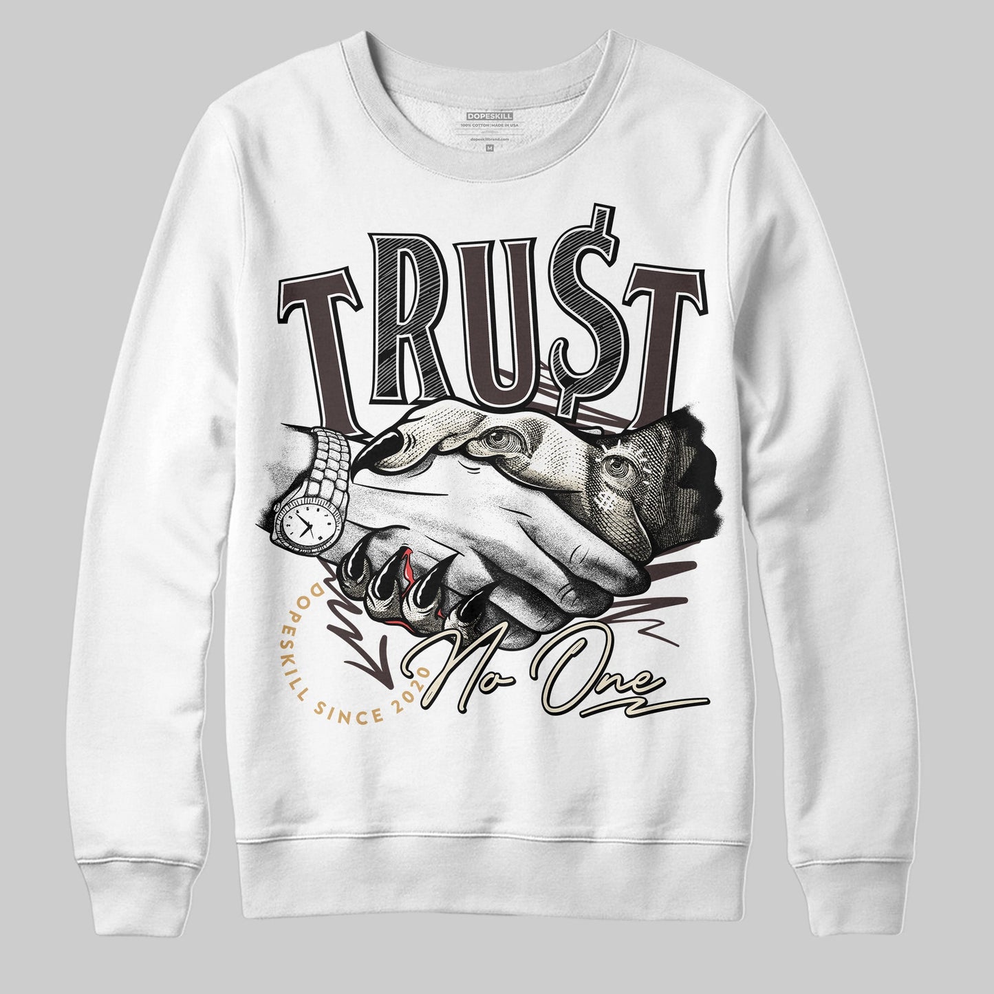 Earth 5s DopeSkill Sweatshirt Trust No One Graphic
