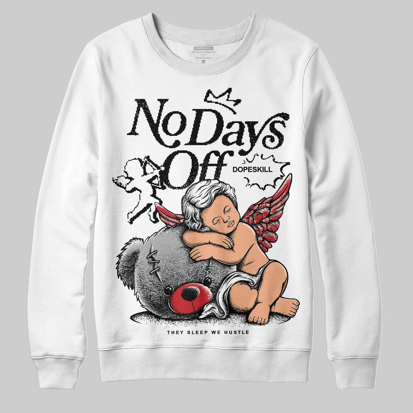 Bred Velvet 11s DopeSkill Sweatshirt New No Days Off Graphic