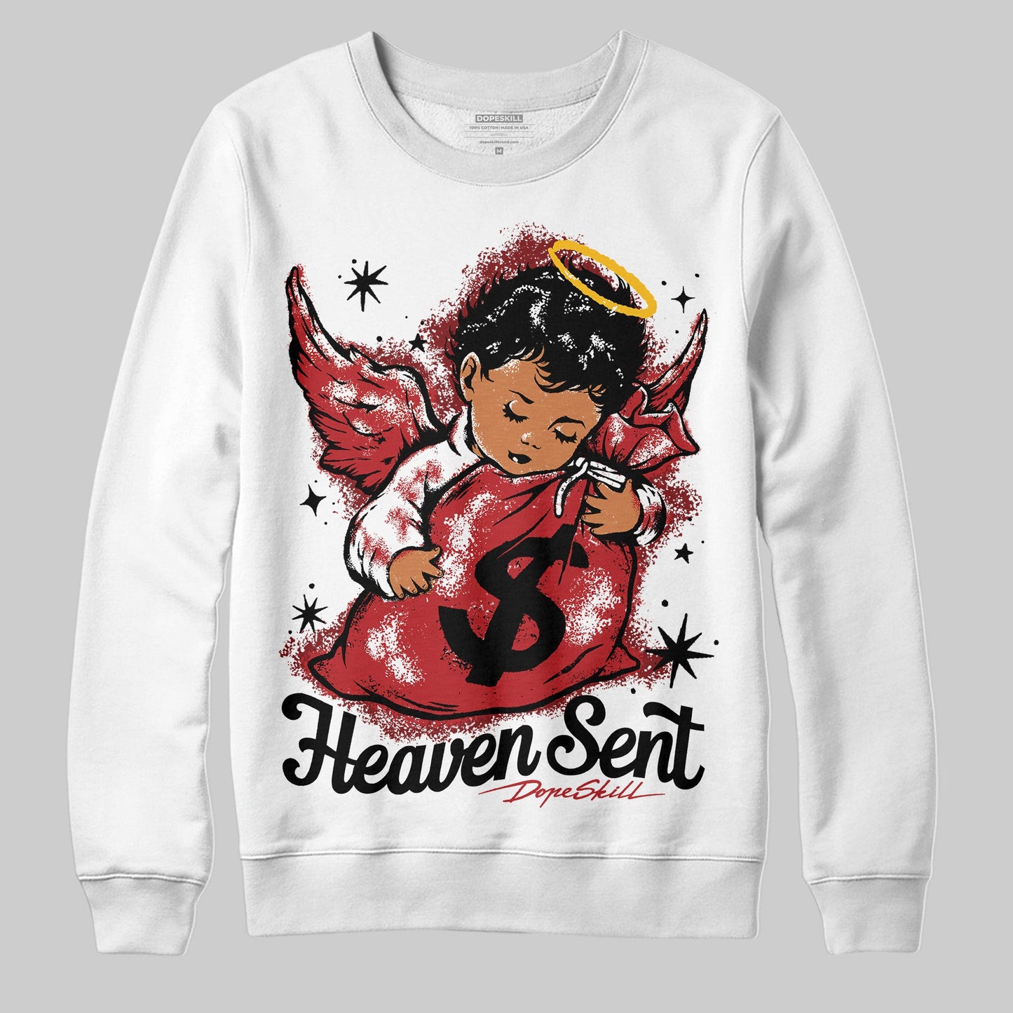 Flu Game 12s DopeSkill Sweatshirt Heaven Sent Graphic
