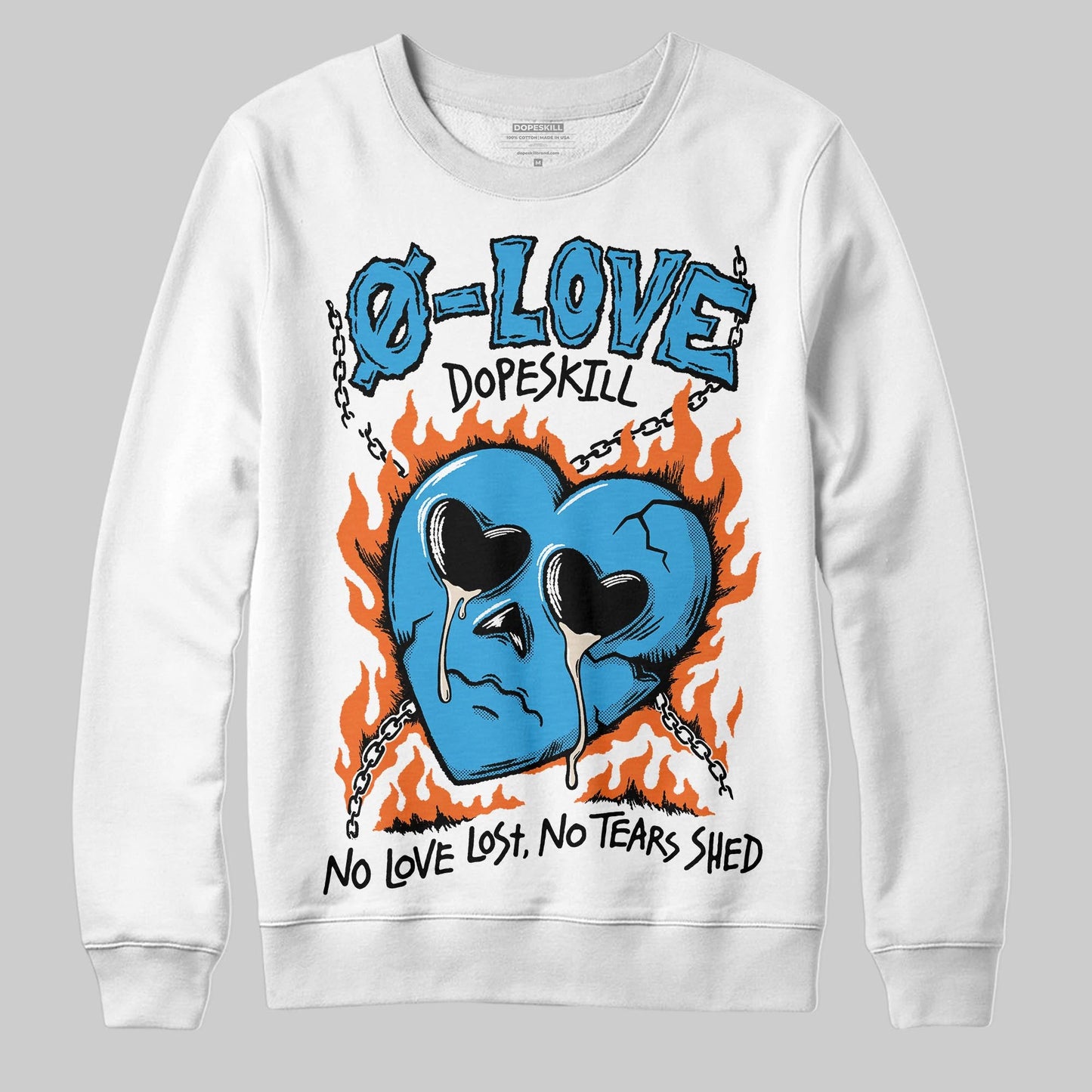 UNC Reimagined 1s DopeSkill Sweatshirt Crying Heart Graphic