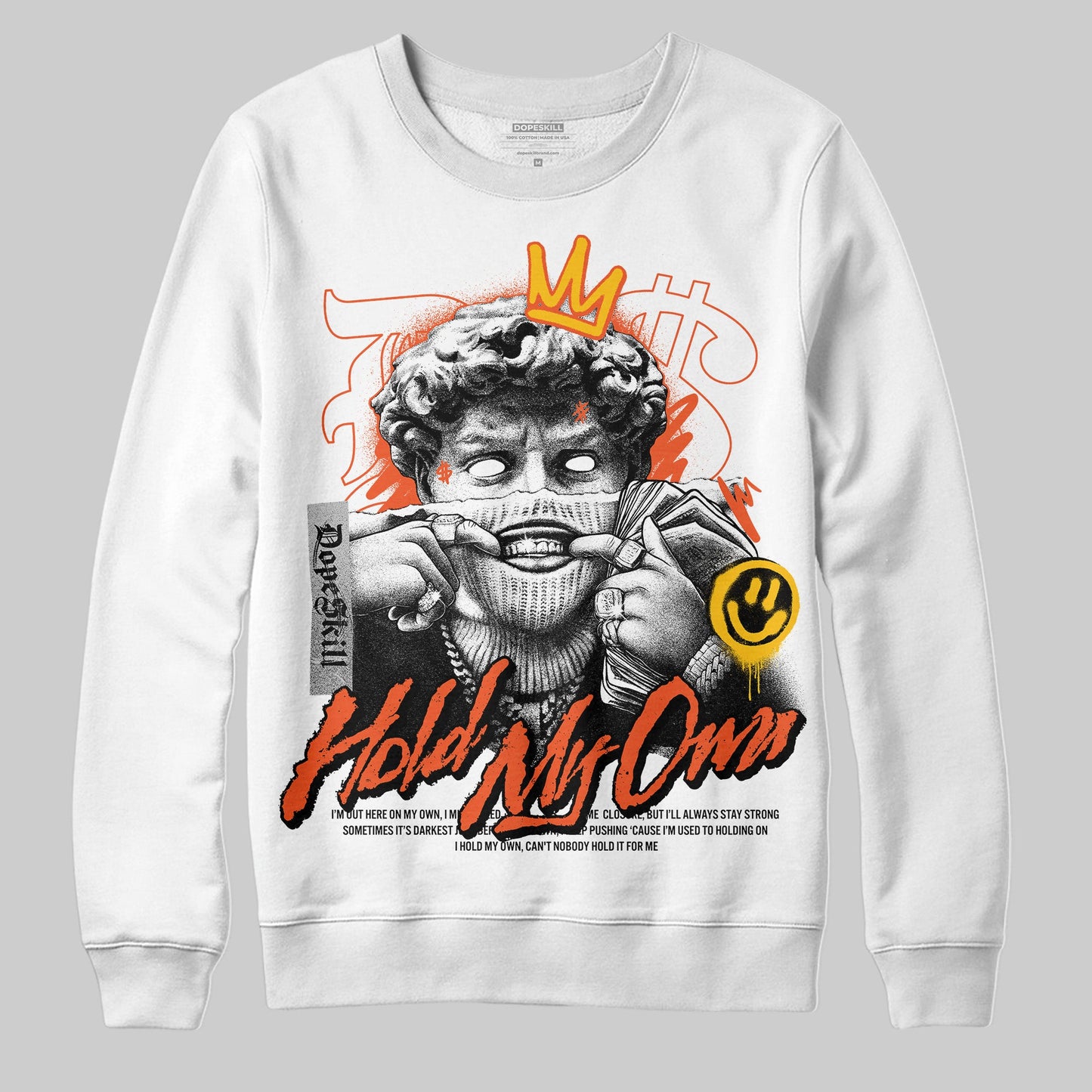 Orange Milk DopeSkill Sweatshirt In My Way Graphic