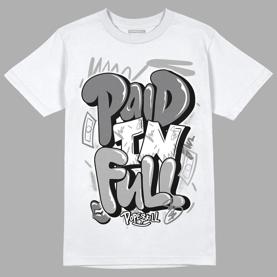AJ 12 Stealth DopeSkill T-Shirt New Paid In Full Graphic