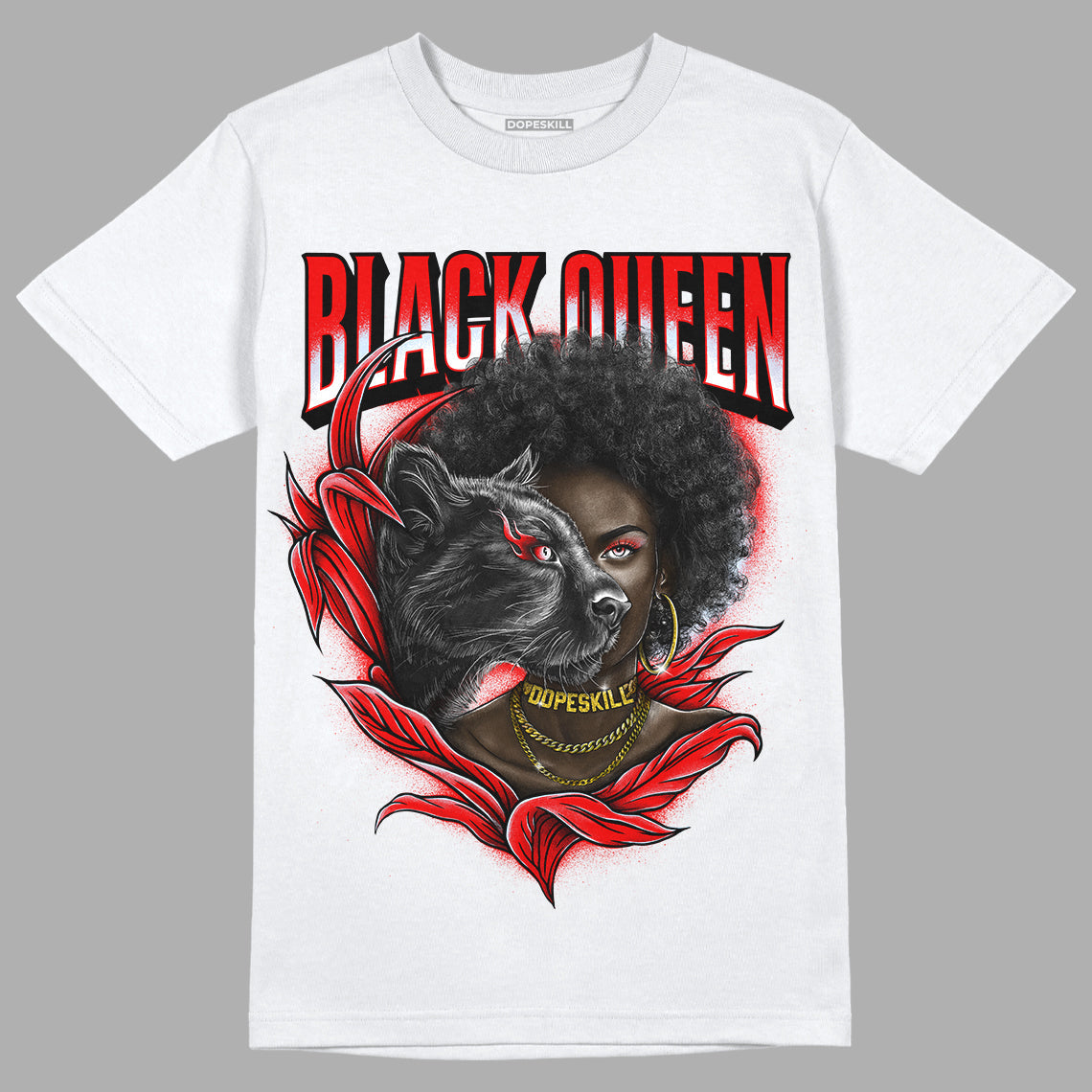 Cherry 11s DopeSkill T-Shirt New Black Queen Graphic