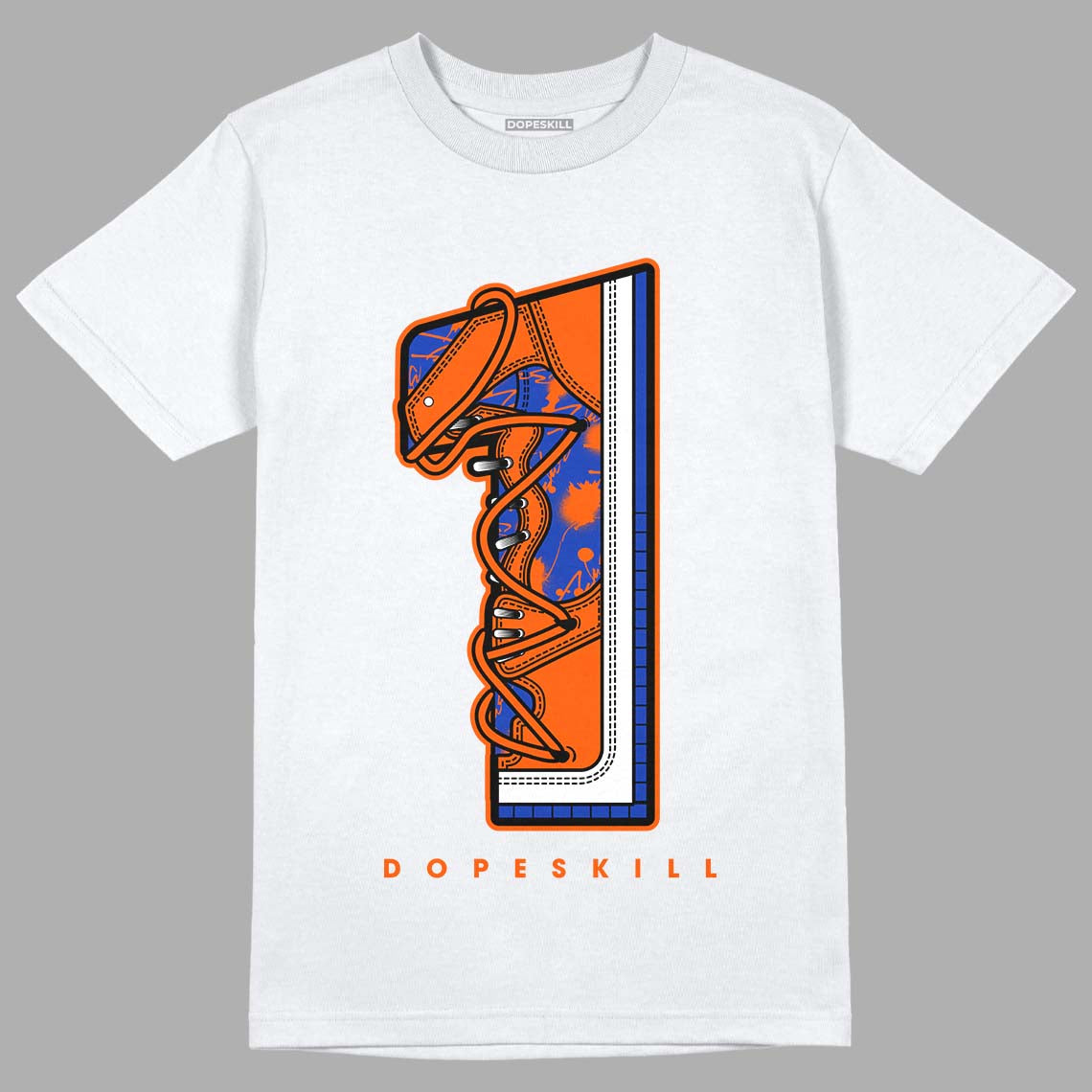 Dunk Low Futura Orange Blaze DopeSkill T-Shirt No.1 Graphic