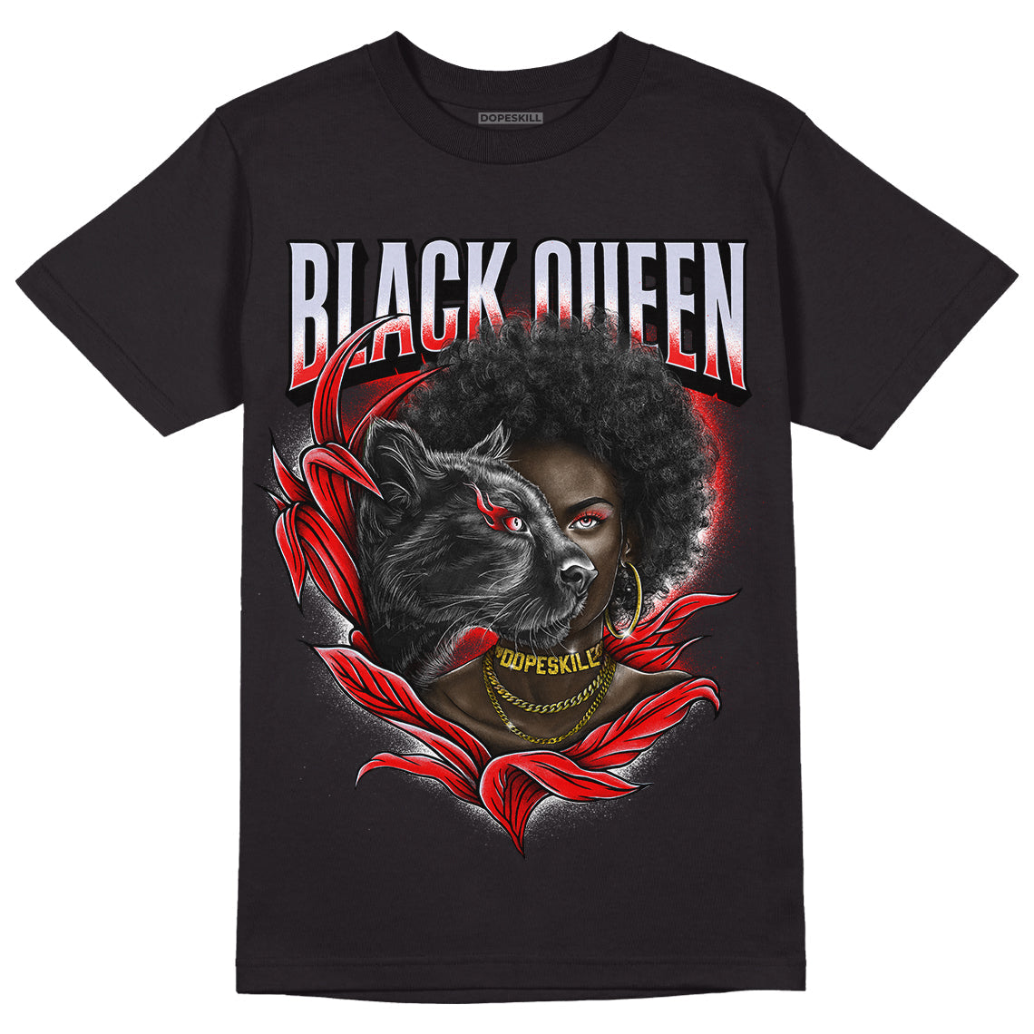 Cherry 11s DopeSkill T-Shirt New Black Queen Graphic