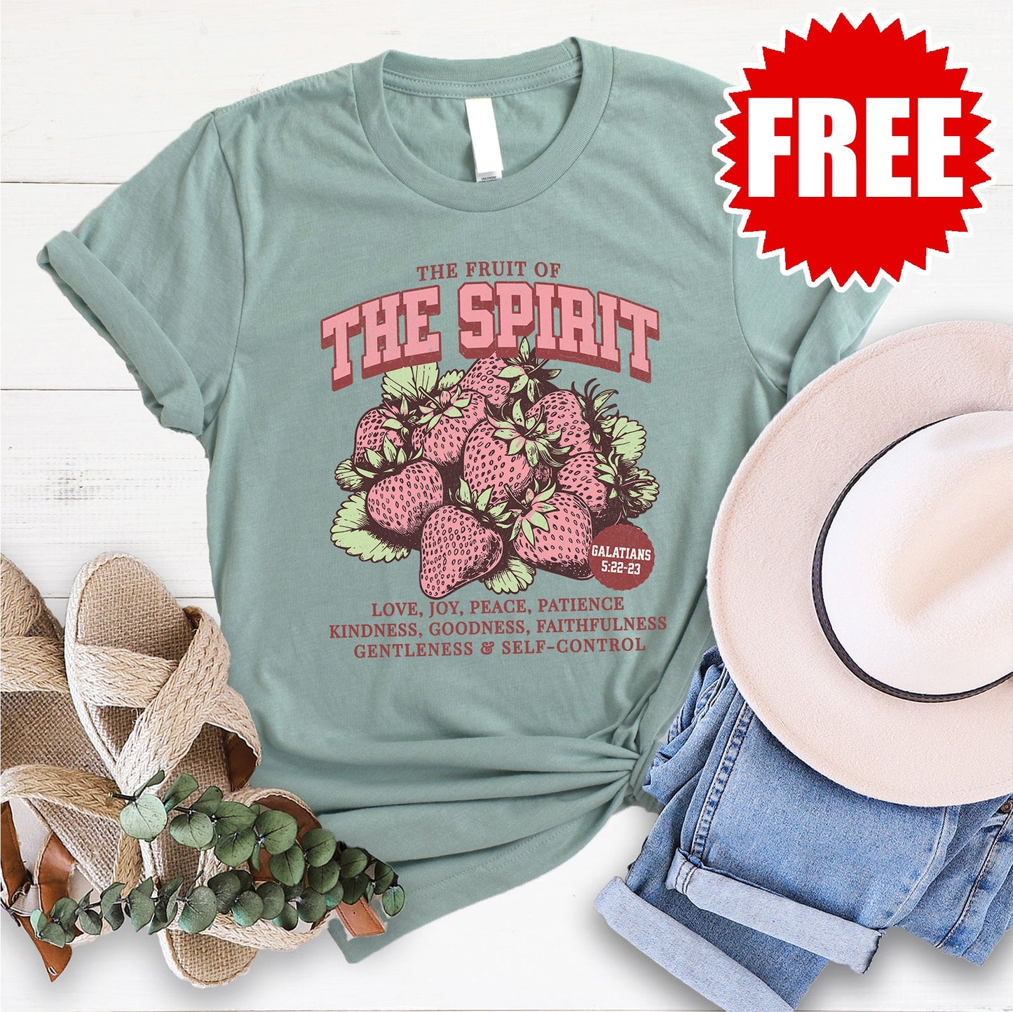The Fruit of the Spirit Tee - Heather Sage - 0