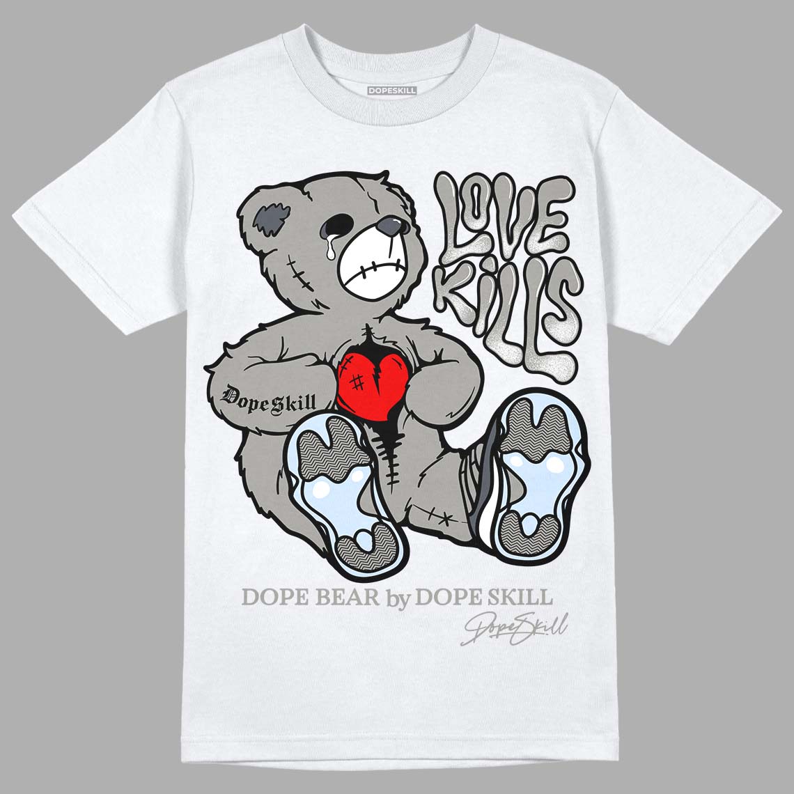 Cool Grey 11s DopeSkill T-Shirt Love Kills Graphic