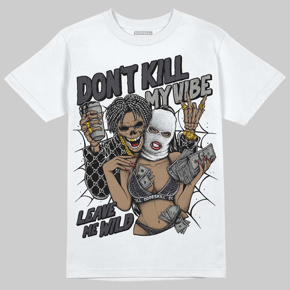 Black Cat 3s DopeSkill T-Shirt Don't Kill My Vibe Graphic