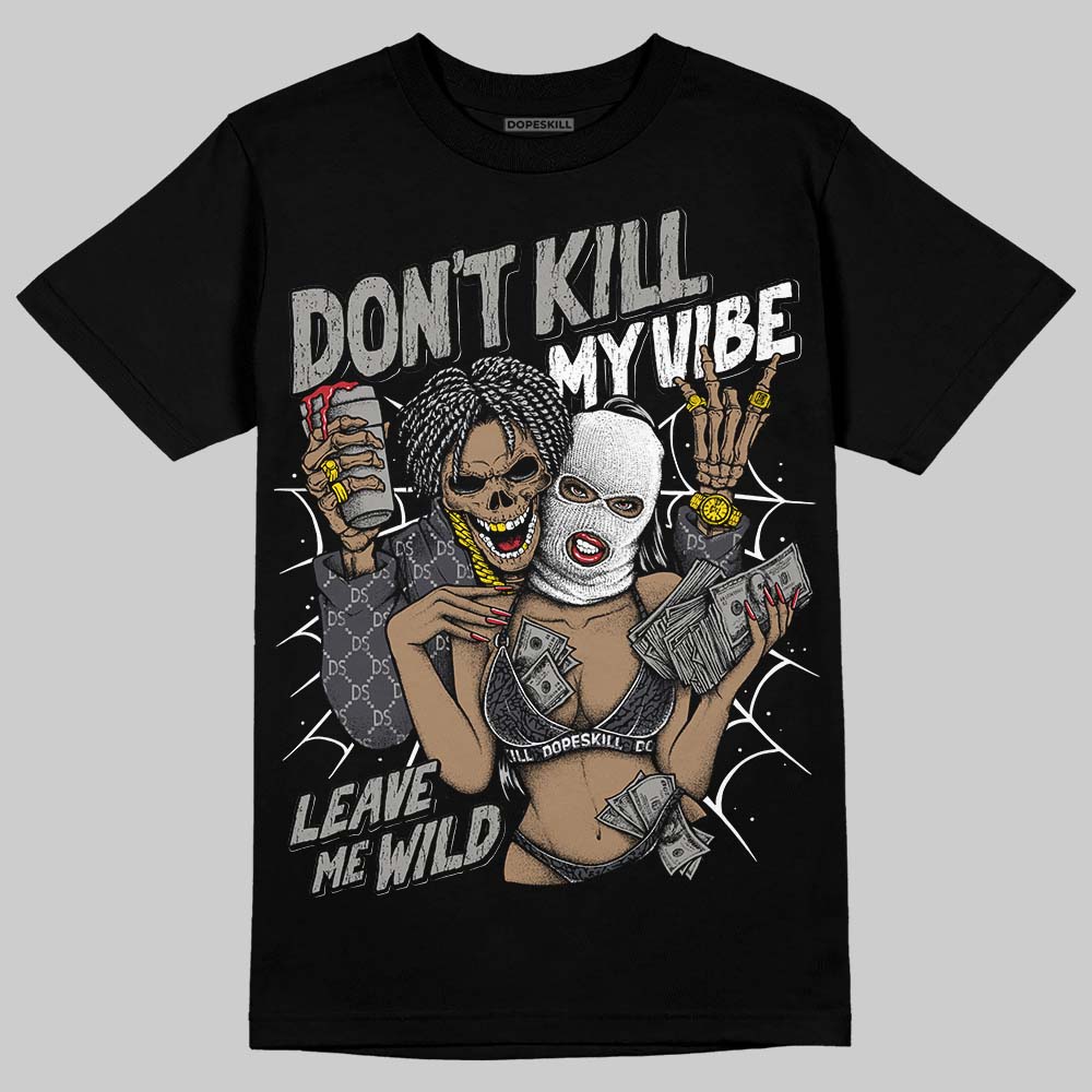 Black Cat 3s DopeSkill T-Shirt Don't Kill My Vibe Graphic