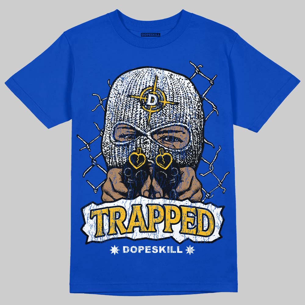 Royal Blue Collection DopeSkill T-Shirt New Trapped Graphic
