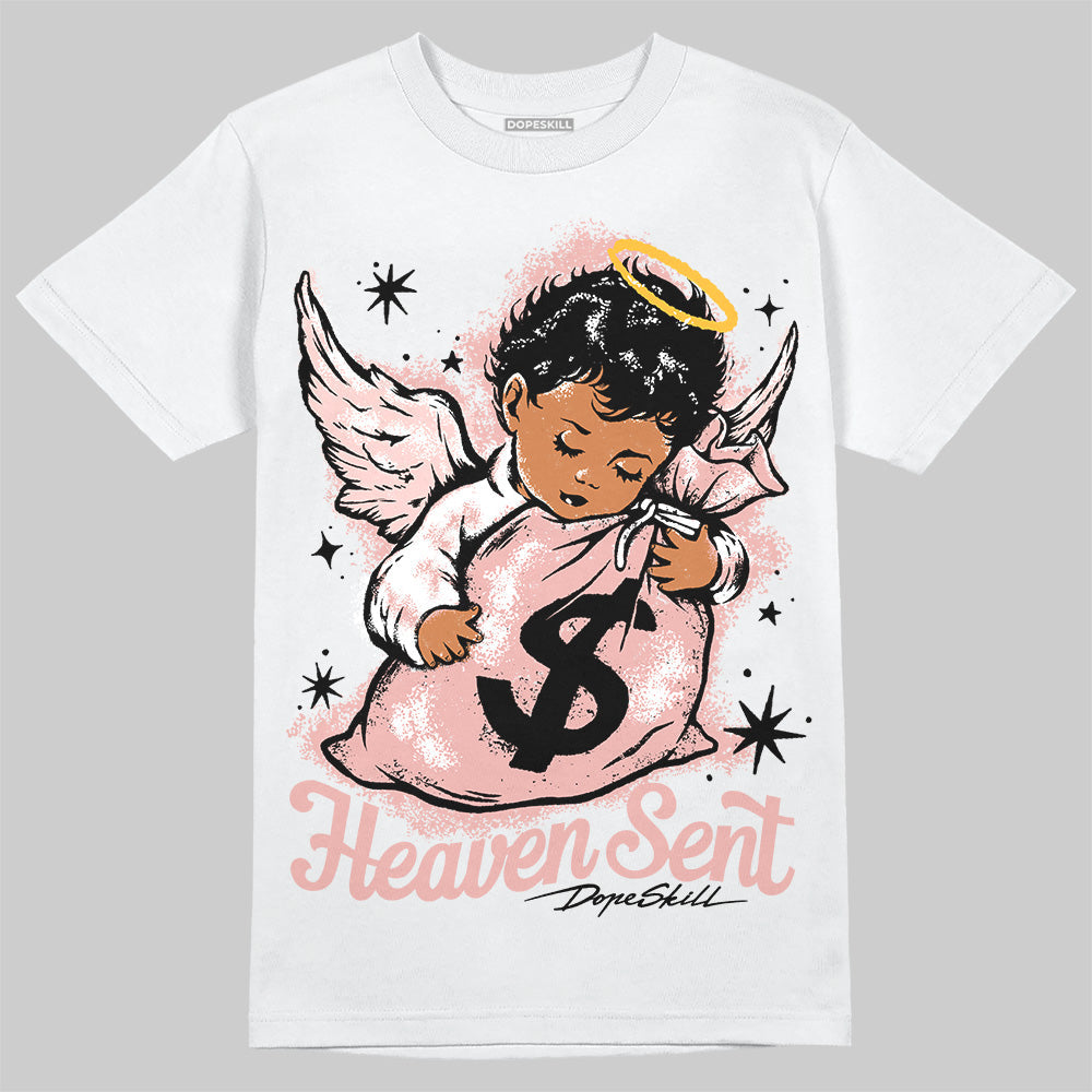 Leather Curb Glitter Pale Pink DopeSkill T-Shirt Heaven Sent Graphic