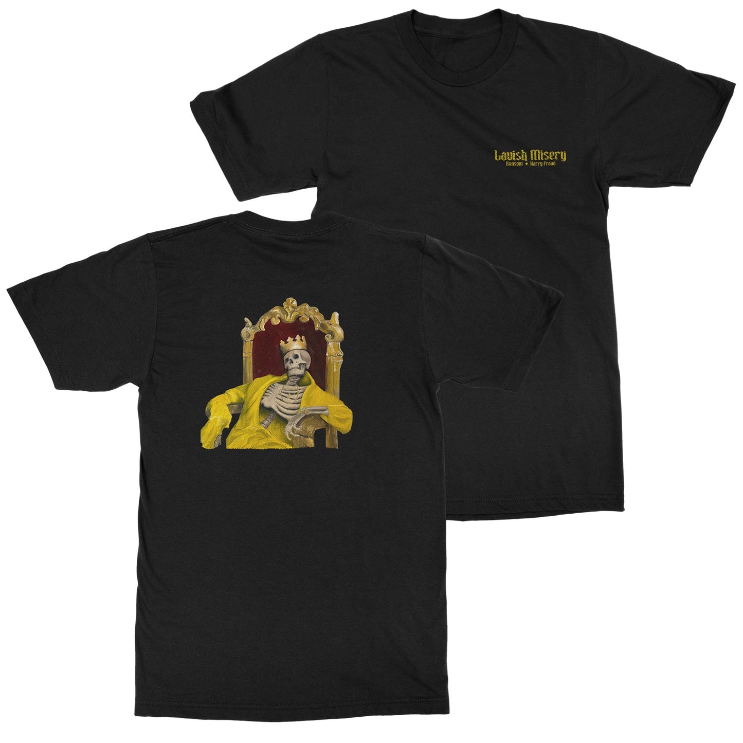 Ransom & Harry Fraud "Ransom & Harry Fraud  ‚ÄúLAVISH MISERY‚Äù album artwork T-Shirt (2 Sided)" T-Shirt