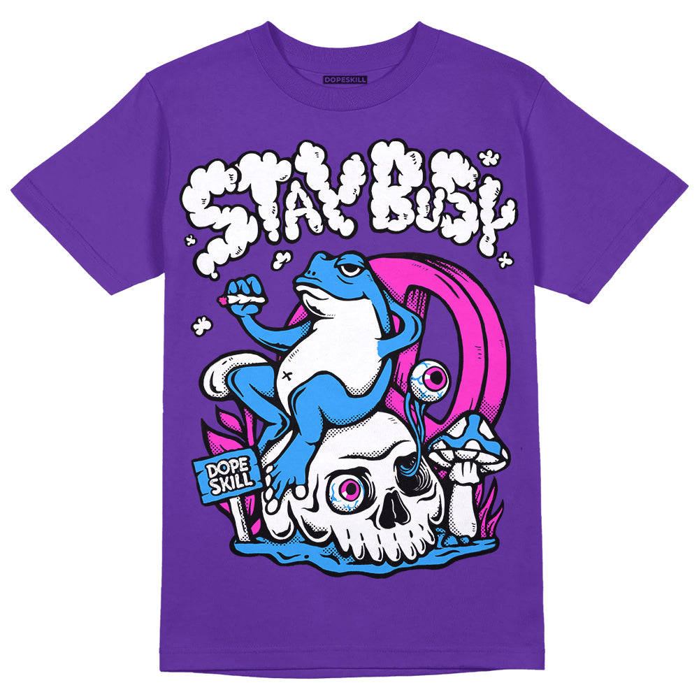 PURPLE Collection DopeSkill Purple T-shirt Stay Busy Graphic