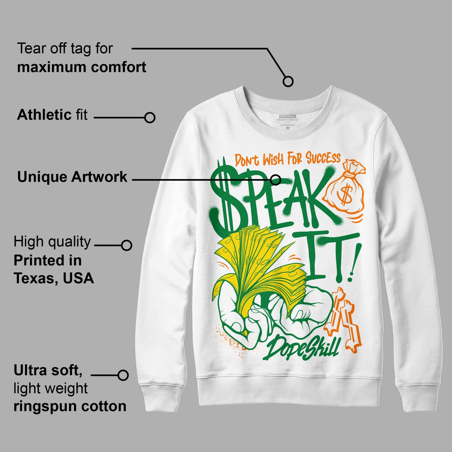 Dunk Reverse Brazil DopeSkill Sweatshirt Speak It Graphic