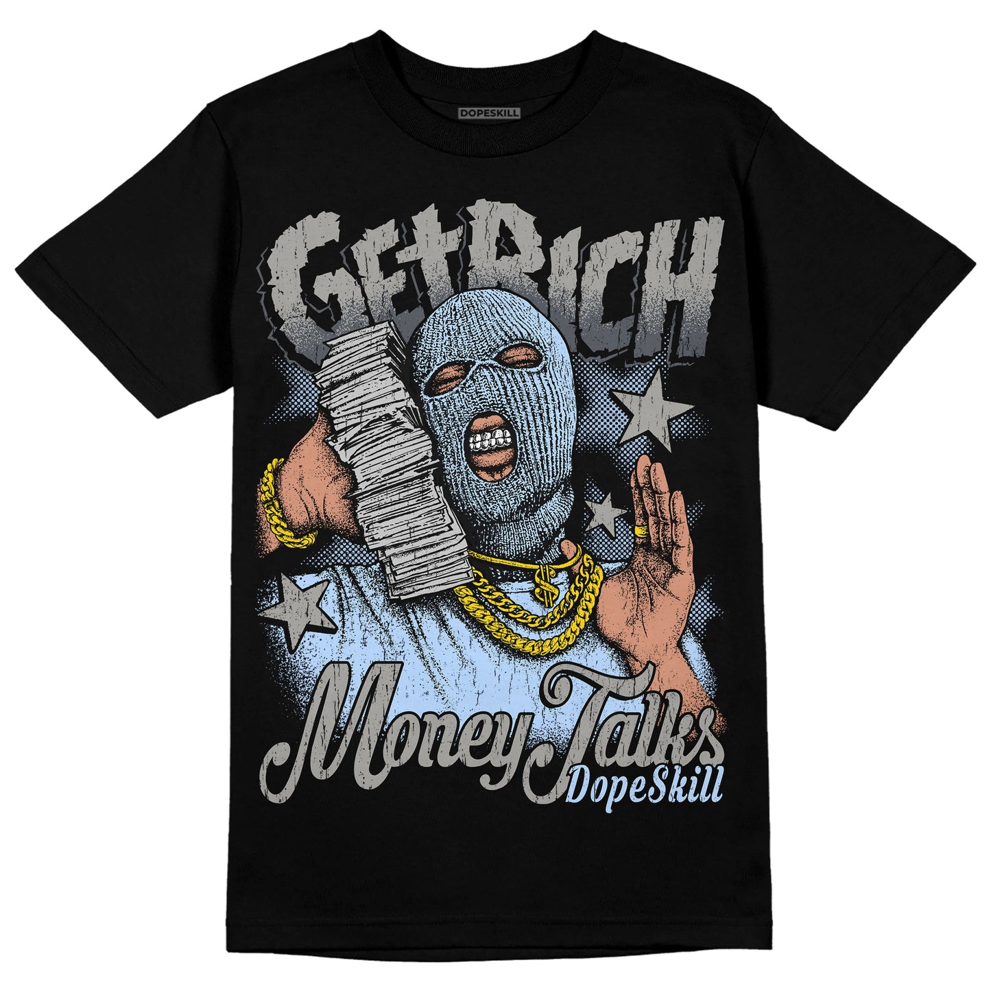 Cool Grey 11s DopeSkill T-Shirt Get Rich Graphic