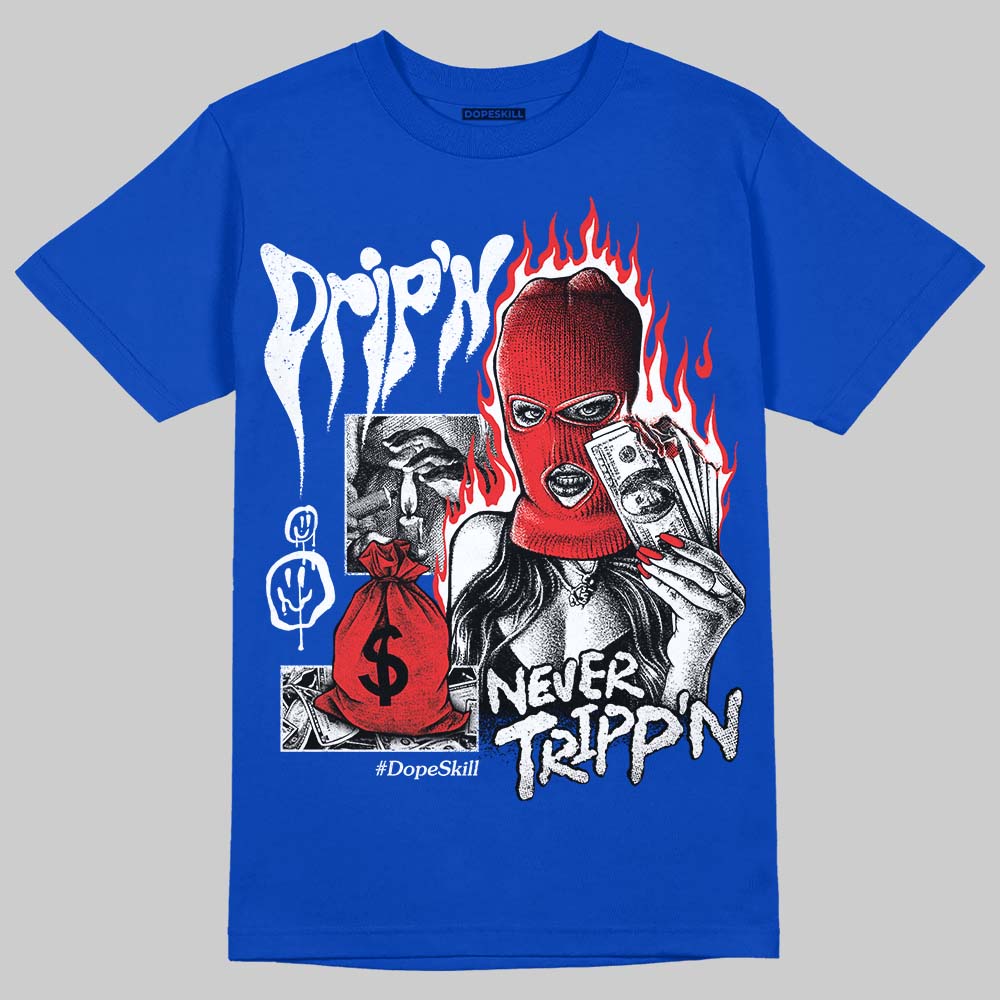 Blueberry 12s DopeSkill Royal T-shirt Drip'n Never Tripp'n Graphic