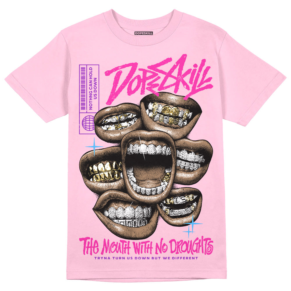 Pink Collection DopeSkill Pink T-shirt The Mouth With No Droughts Graphic