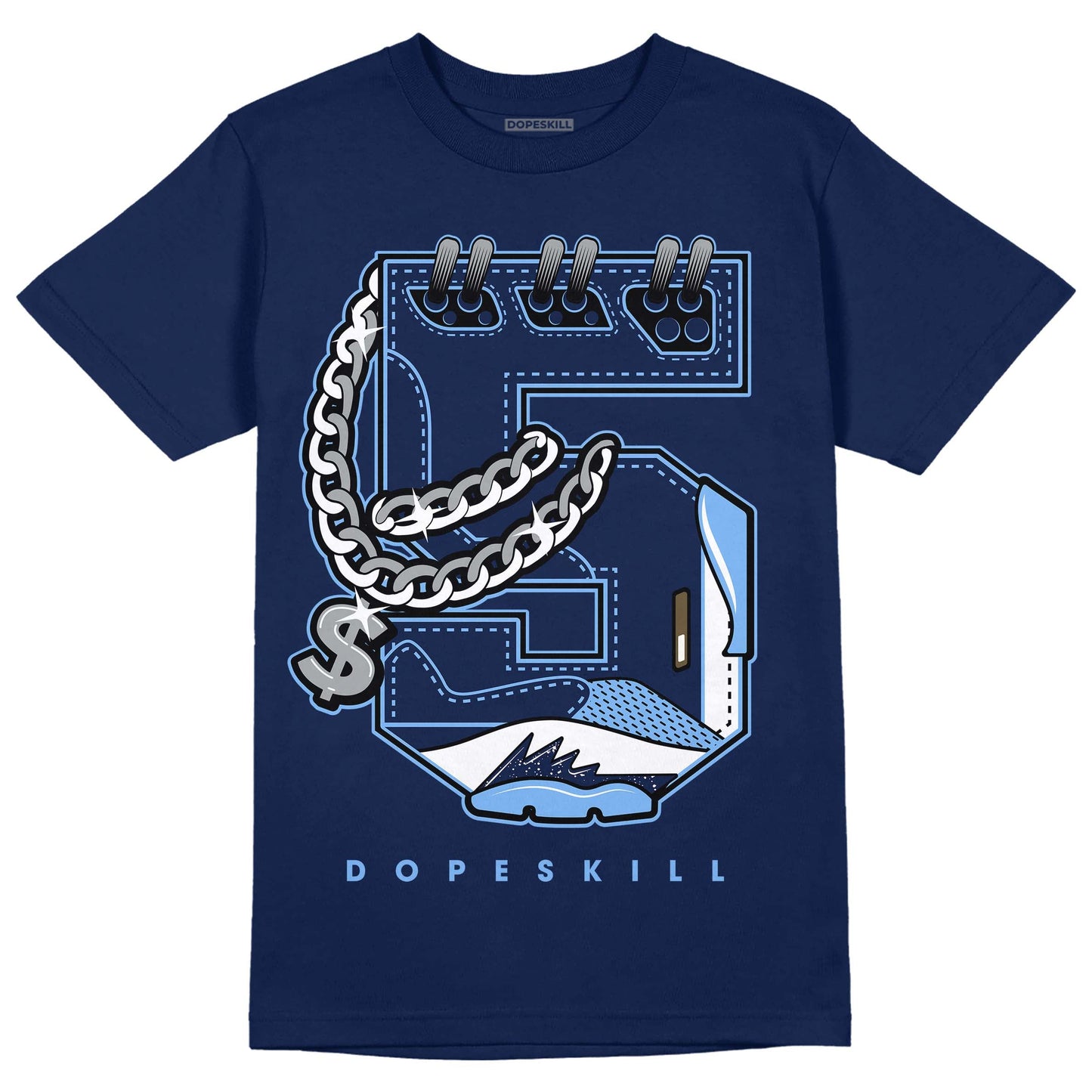 Midnight Navy 5s DopeSkill Navy T-Shirt No.5 Graphic