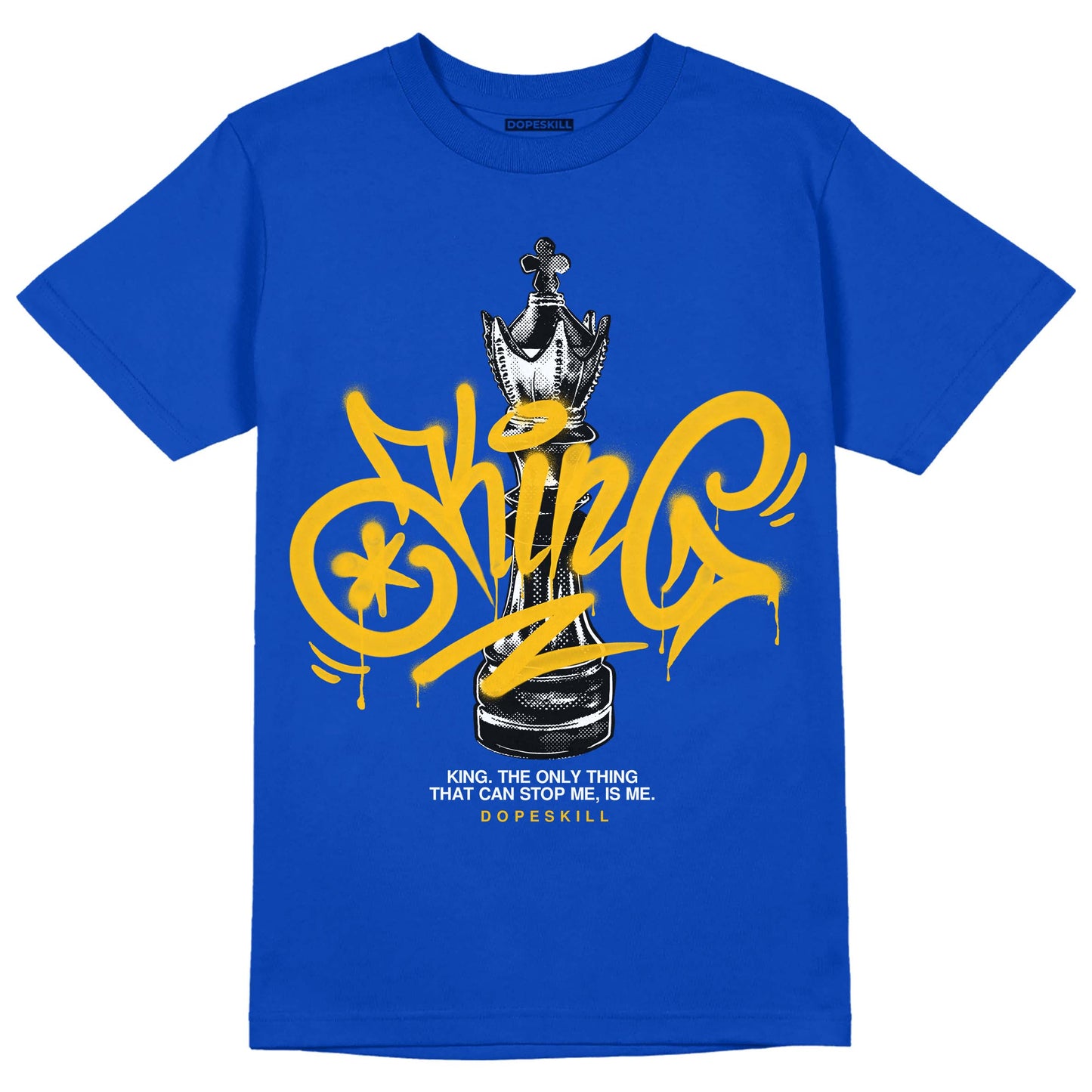Royal Blue Collection DopeSkill Royal Blue T-shirt King Chess Graphic