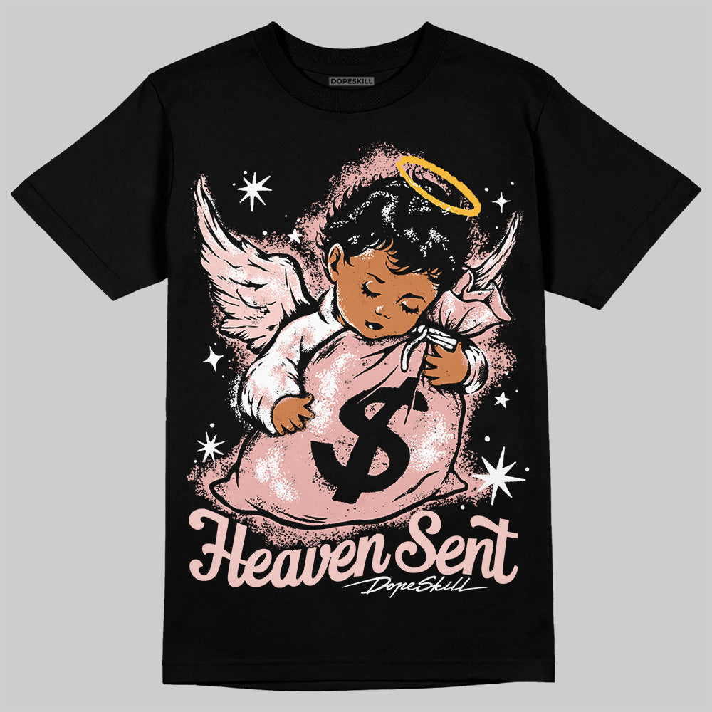 Leather Curb Glitter Pale Pink DopeSkill T-Shirt Heaven Sent Graphic
