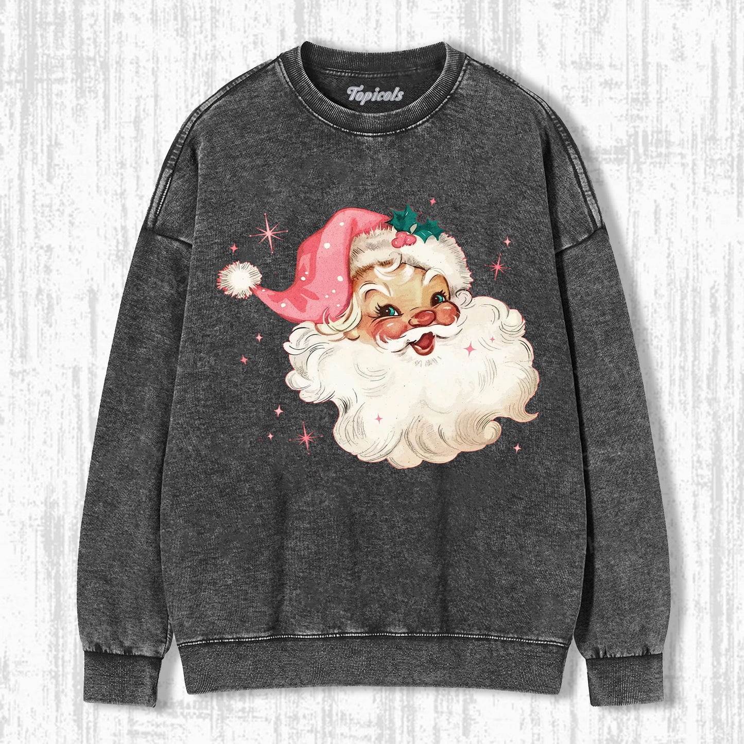 PINK SANTA RETRO CHRISTMAS SWEATSHIRTS¬†