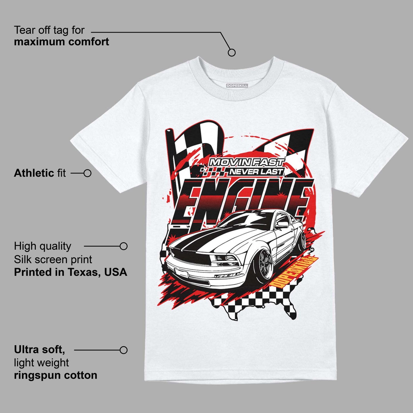Dunk Low Gym Red DopeSkill T-Shirt ENGINE Tshirt Graphic