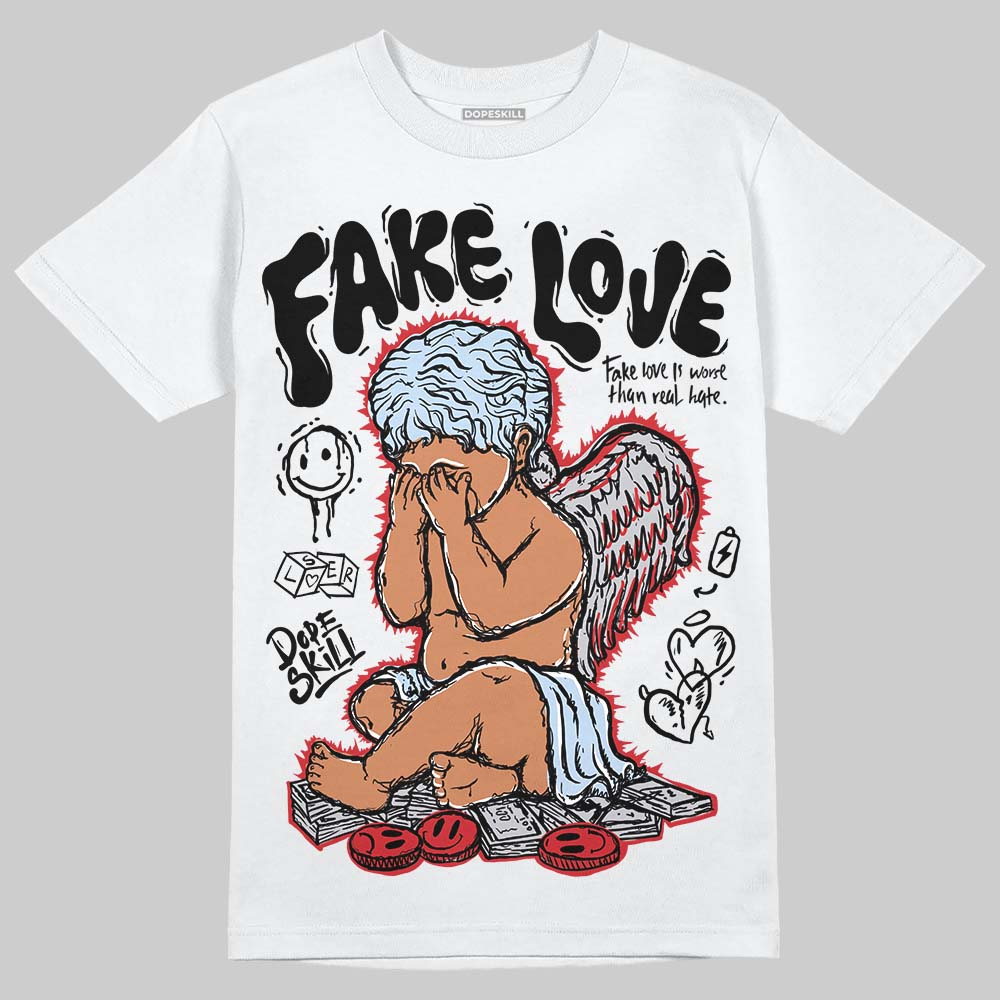 Black Metallic Reimagined 5s DopeSkill T-Shirt False Love Graphic