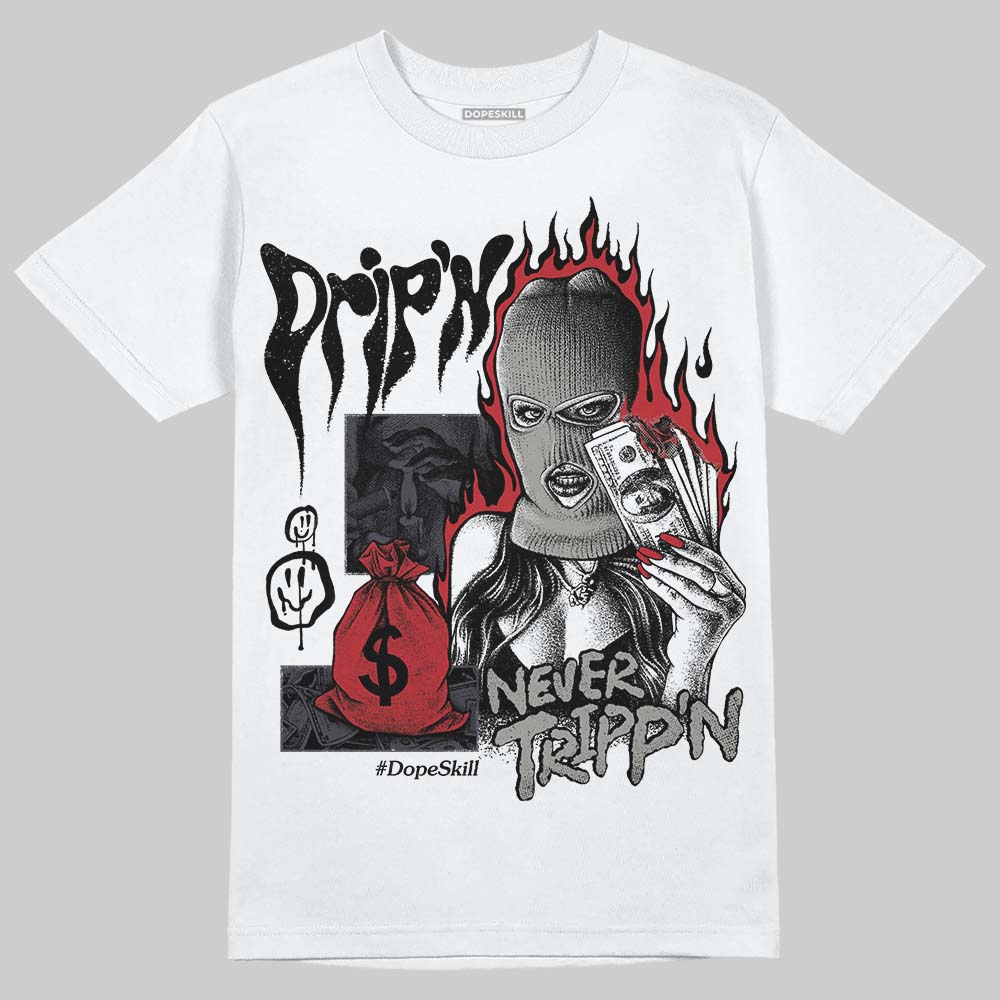 Black Cat 3s DopeSkill T-Shirt Drip'n Never Tripp'n Graphic