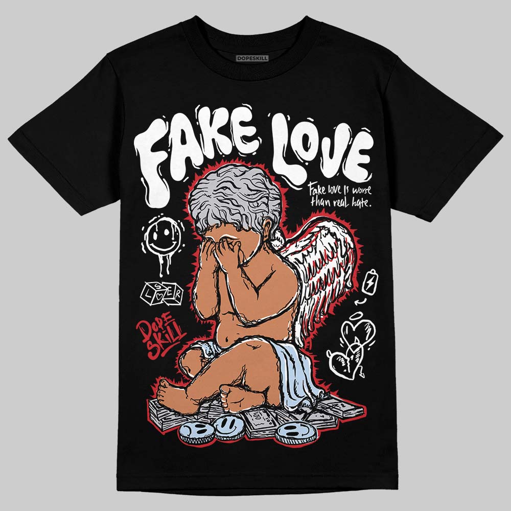 Black Metallic Reimagined 5s DopeSkill T-Shirt False Love Graphic