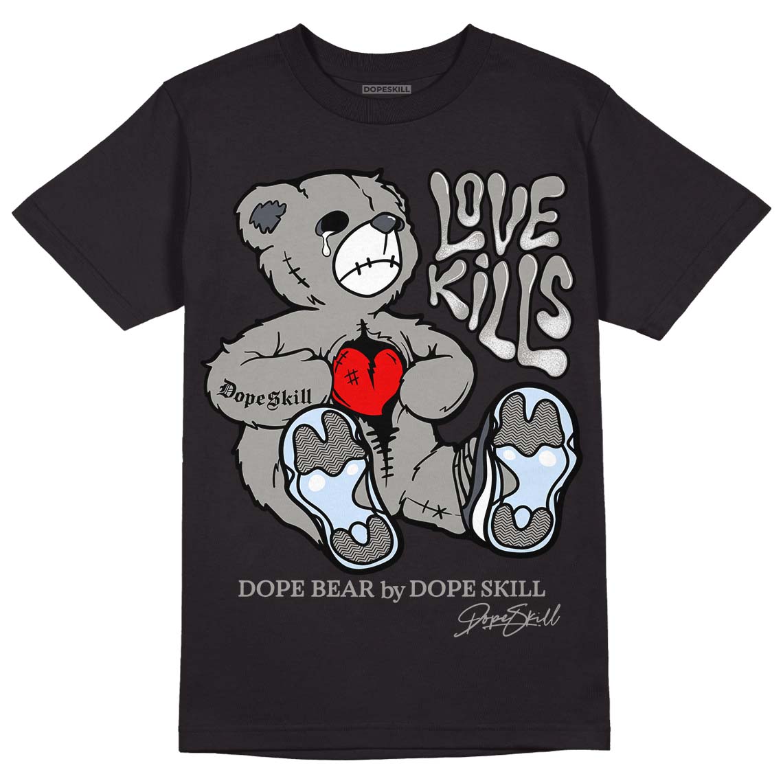 Cool Grey 11s DopeSkill T-Shirt Love Kills Graphic
