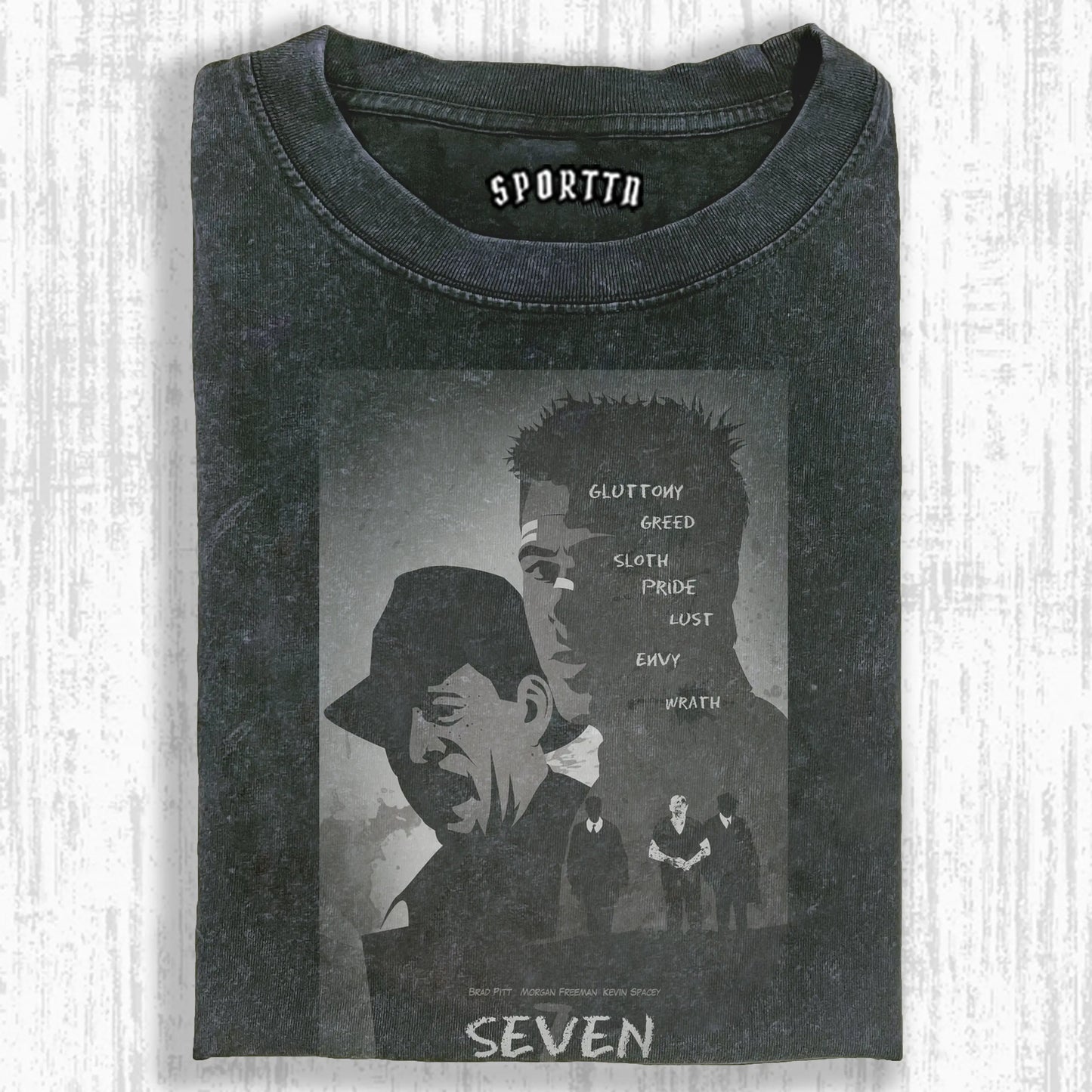 WASHED COTTON SE7EN (1995) T-SHIRT Style002